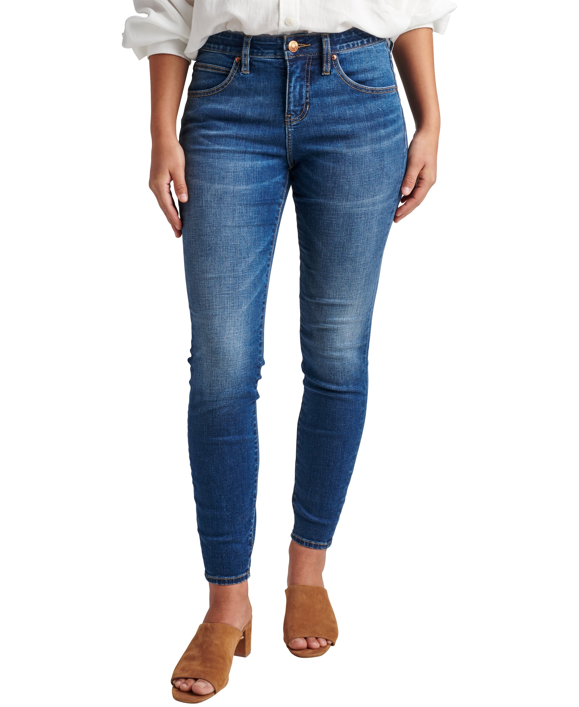 Petite Cecilia Mid Rise Skinny Jeans