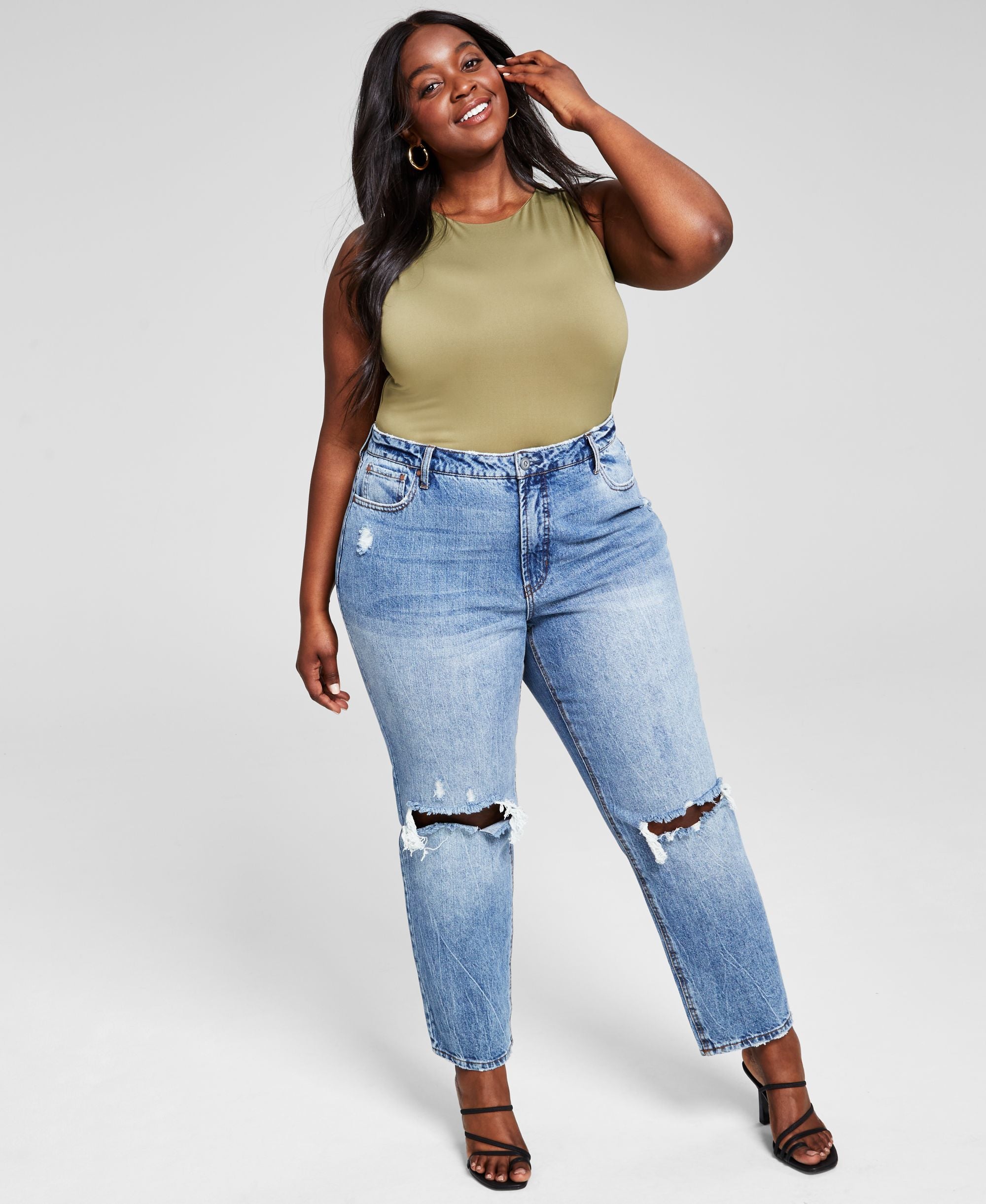 Now This Womens Ultra High Rise Straight Jeans