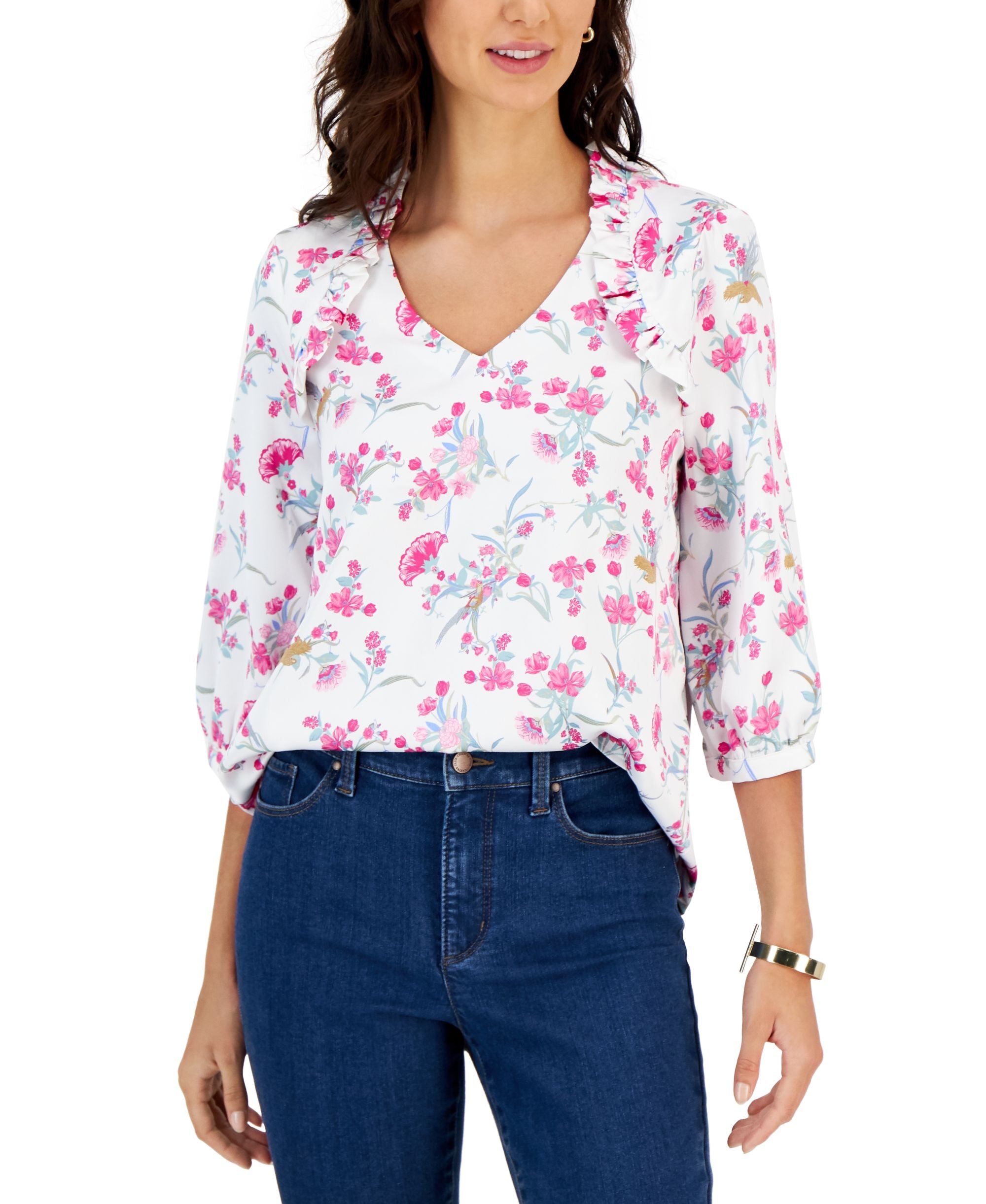 Floral-Print Top