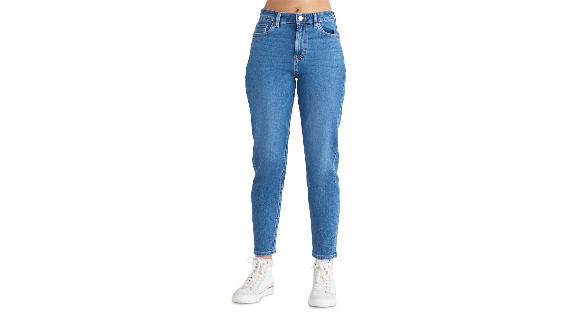 Petite High-Rise Relaxed-Fit Straight-Leg Mom Jeans