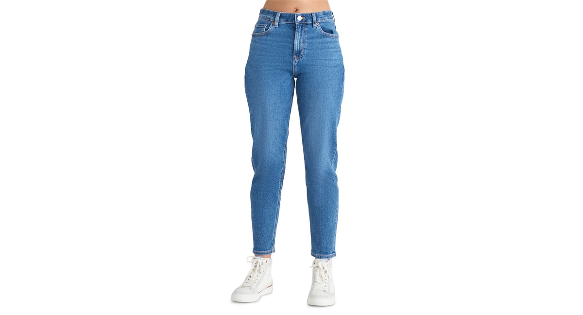 Petite High-Rise Relaxed-Fit Straight-Leg Mom Jeans
