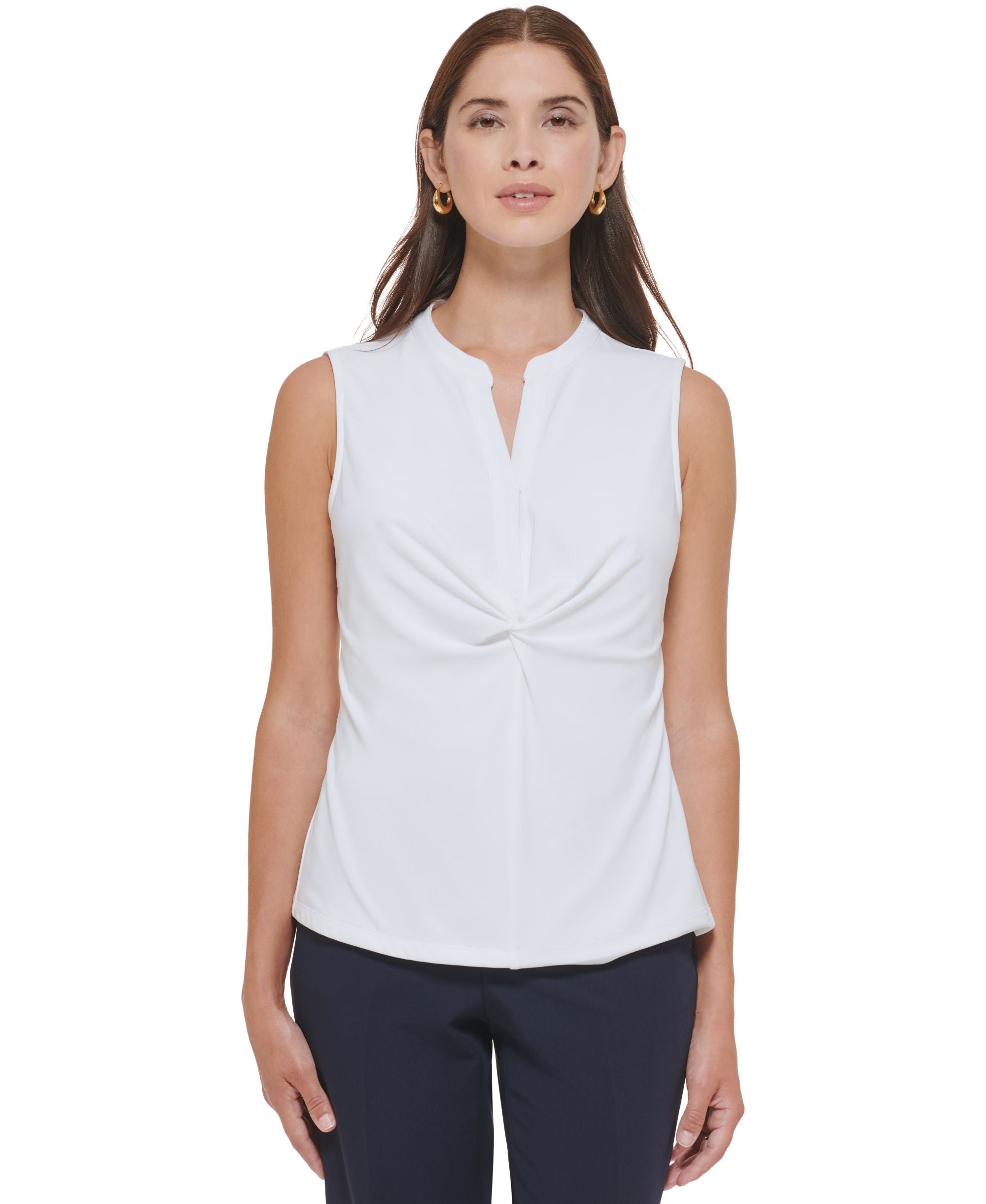 Women's Sleeveless Twist Front Top