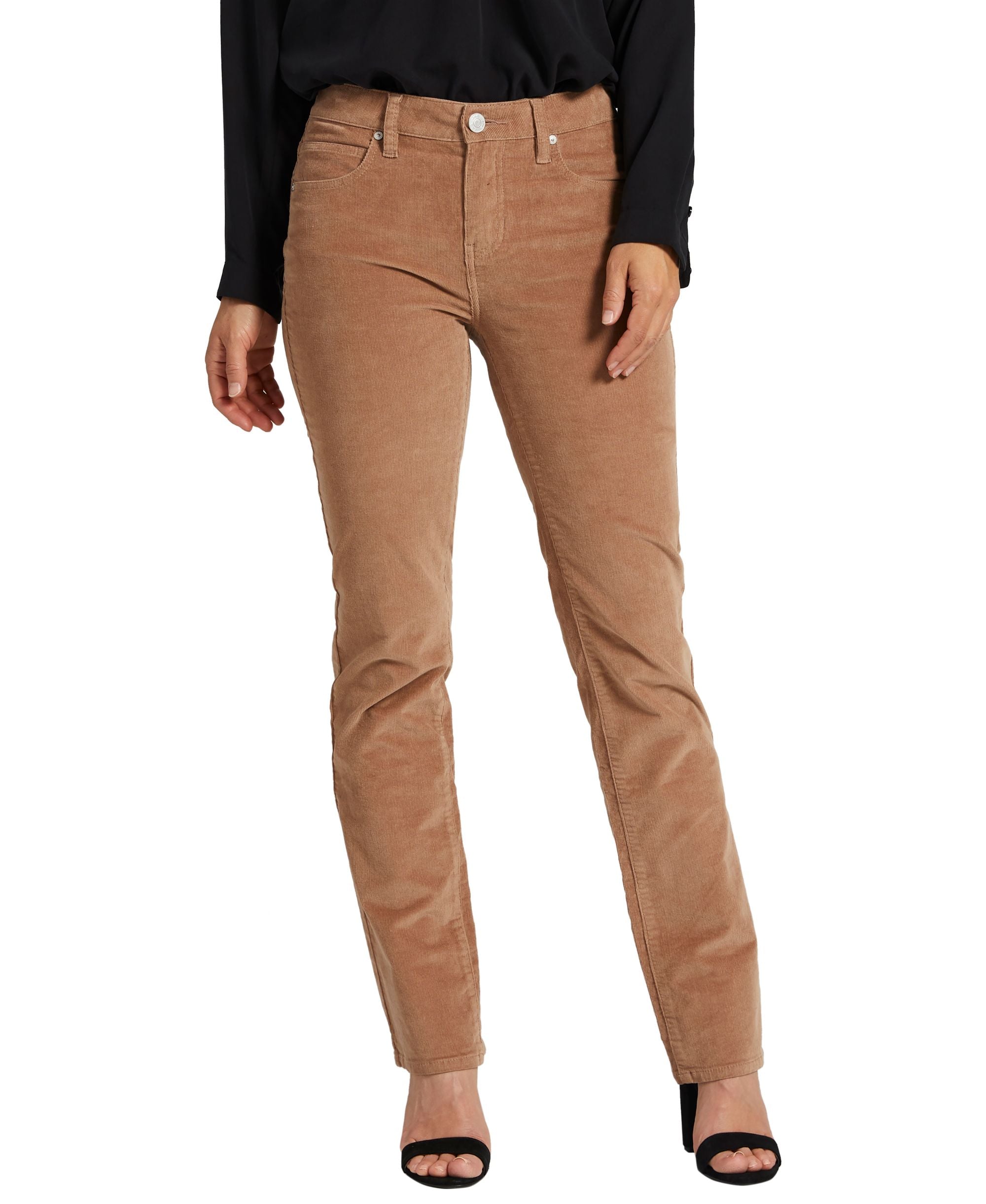 Jag Petite Ruby Mid Rise Straight Leg Pants