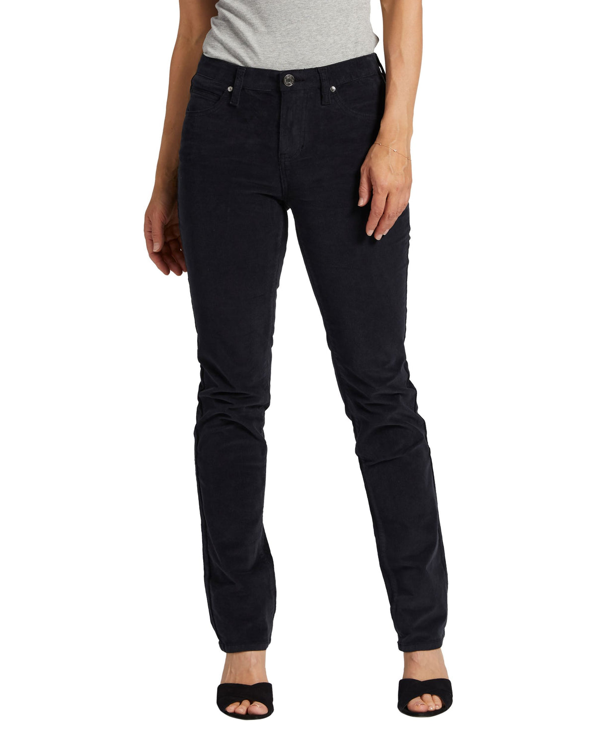 Jag Petite Ruby Mid Rise Straight Leg Pants