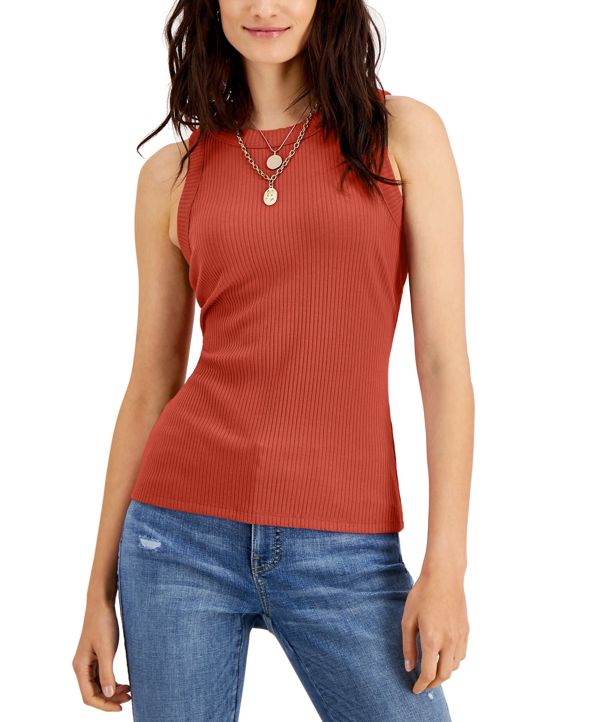 International Concepts Womens Ribbed Crewneck Tank