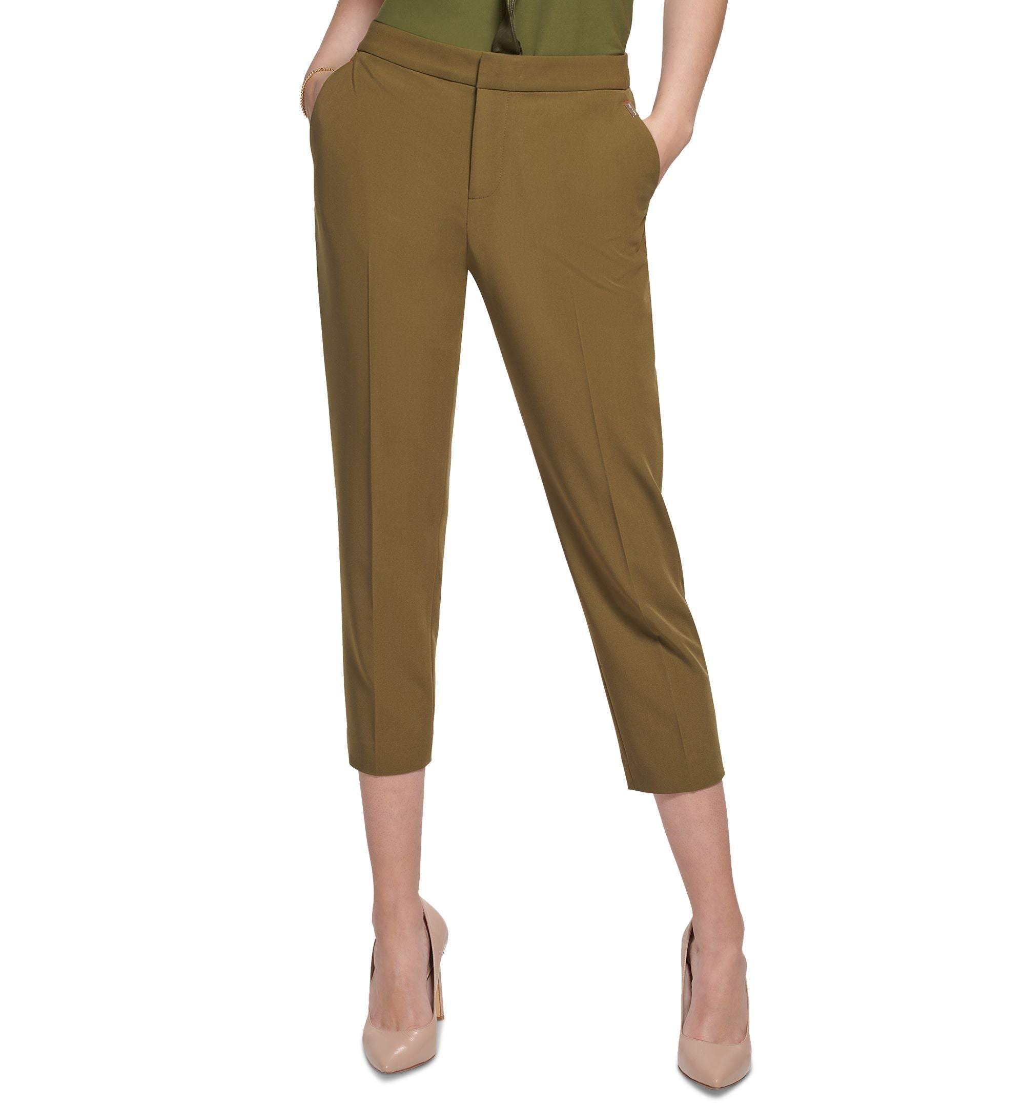 Tommy Hilfiger Womens Sloane Cropped Ankle Pants