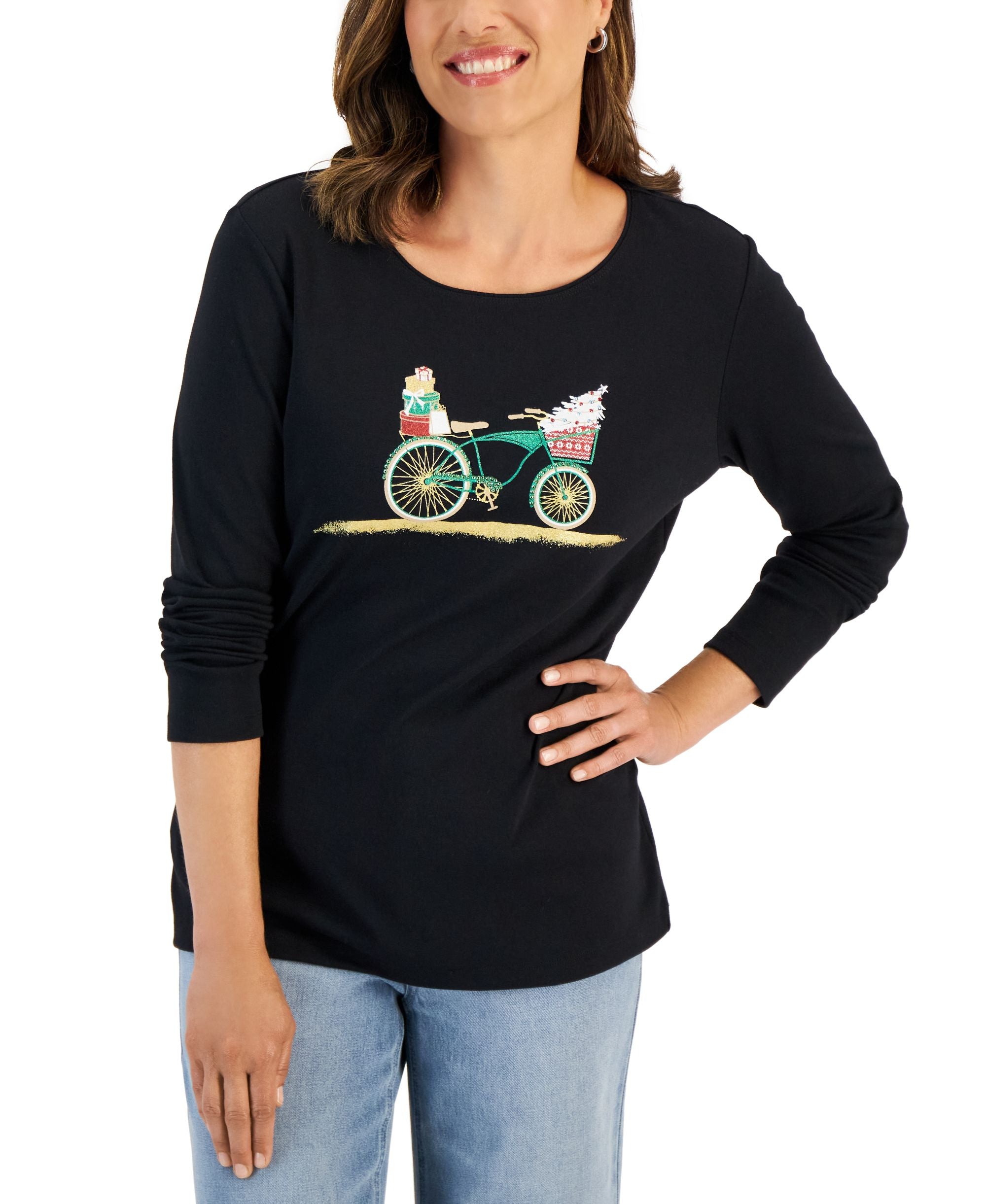 Women's Long-Sleeve Holiday Top