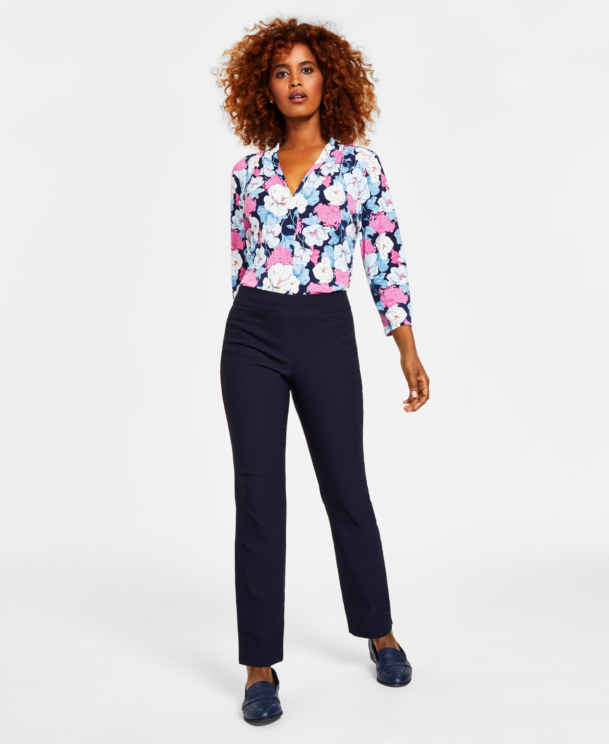 Charter Club Cambridge Skinny Pull-On Tummy-Control Pants