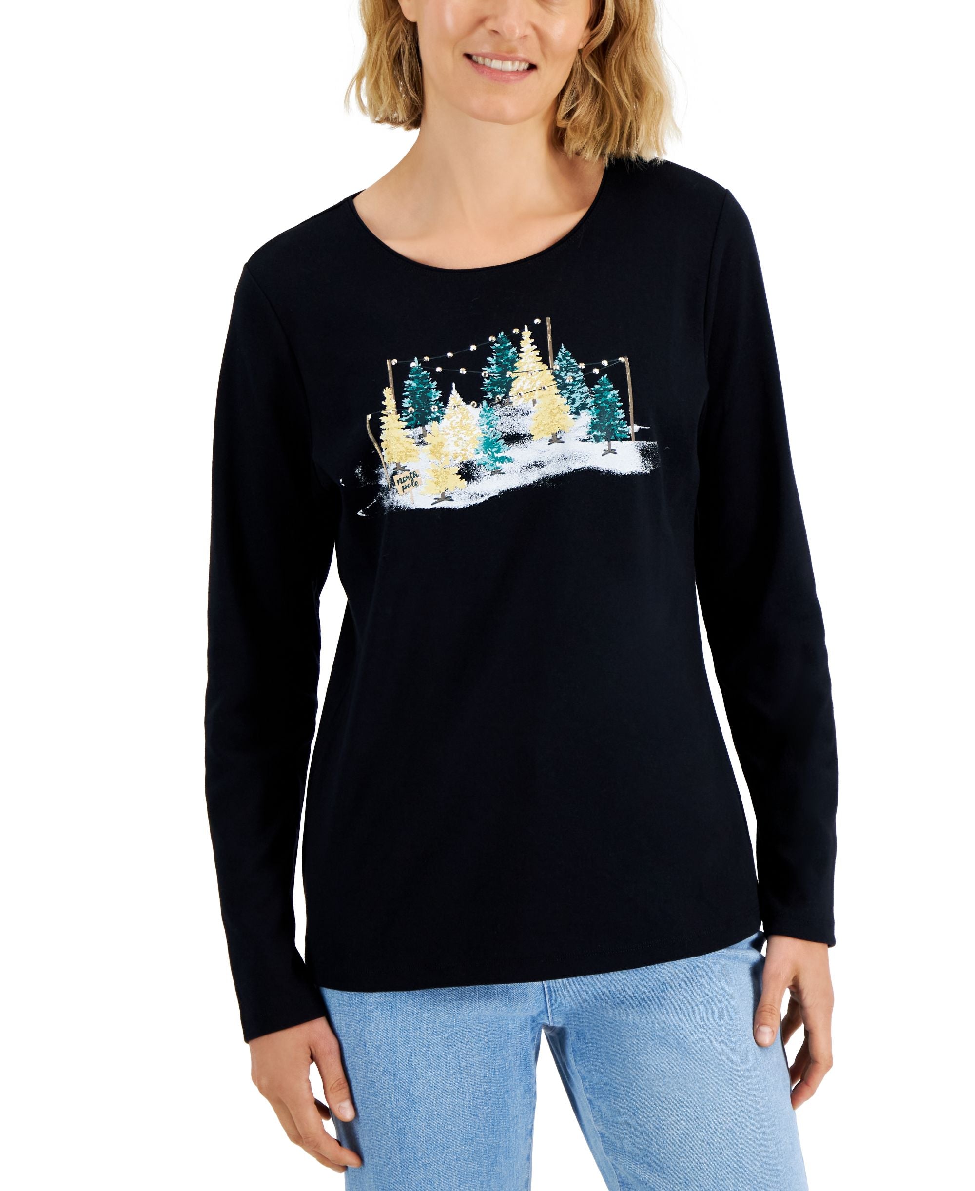 Women's Long-Sleeve Holiday Top