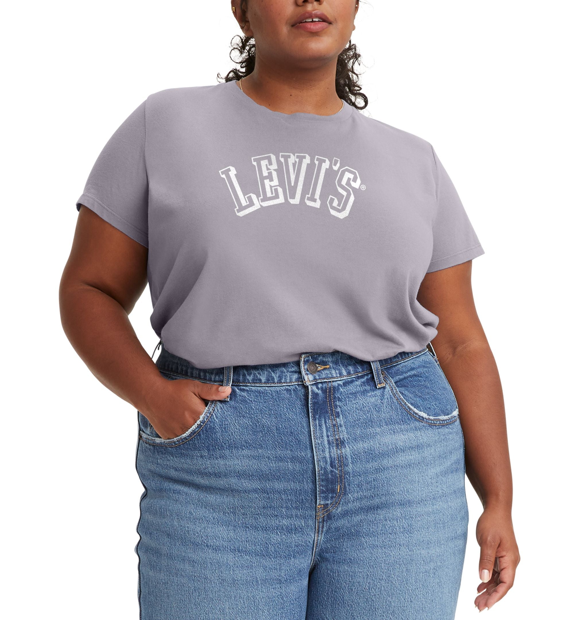 Levis Trendy Plus Size Logo Cotton T-Shirt
