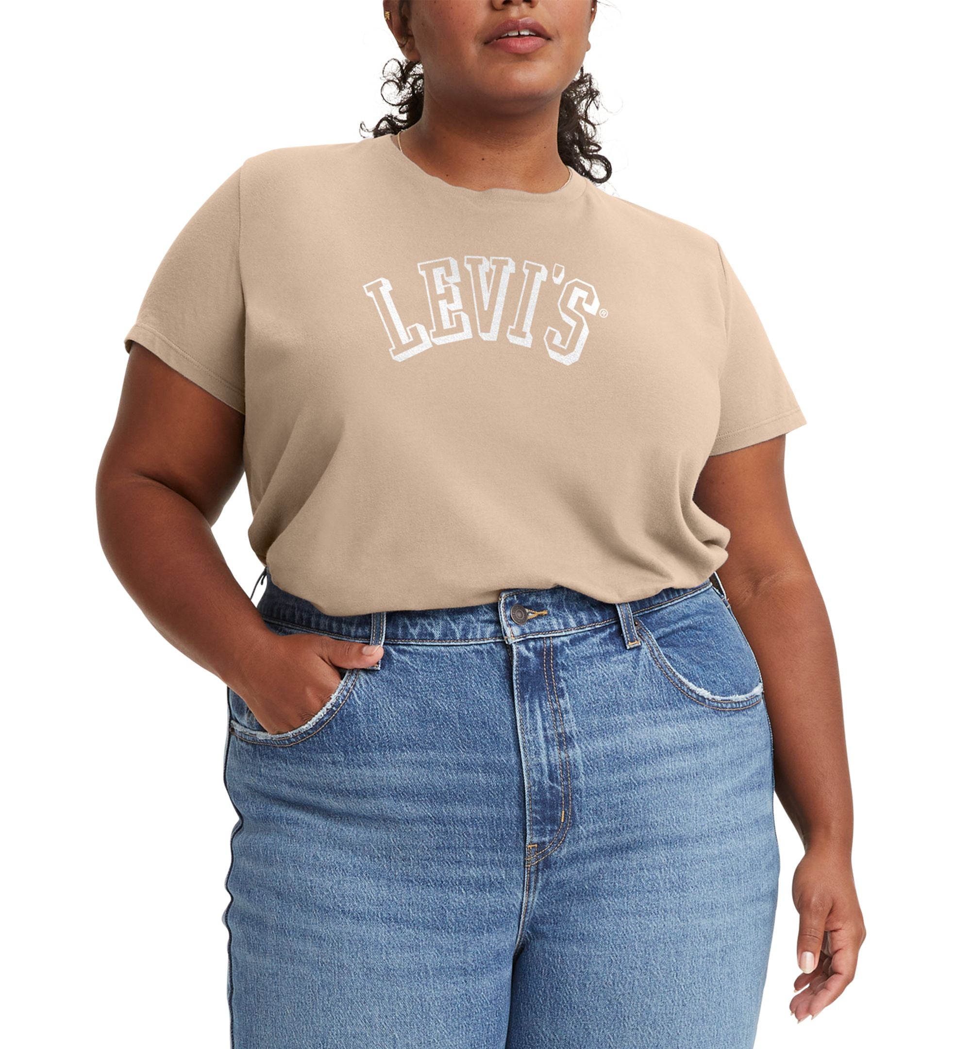 Levis Trendy Plus Size Logo Cotton T-Shirt