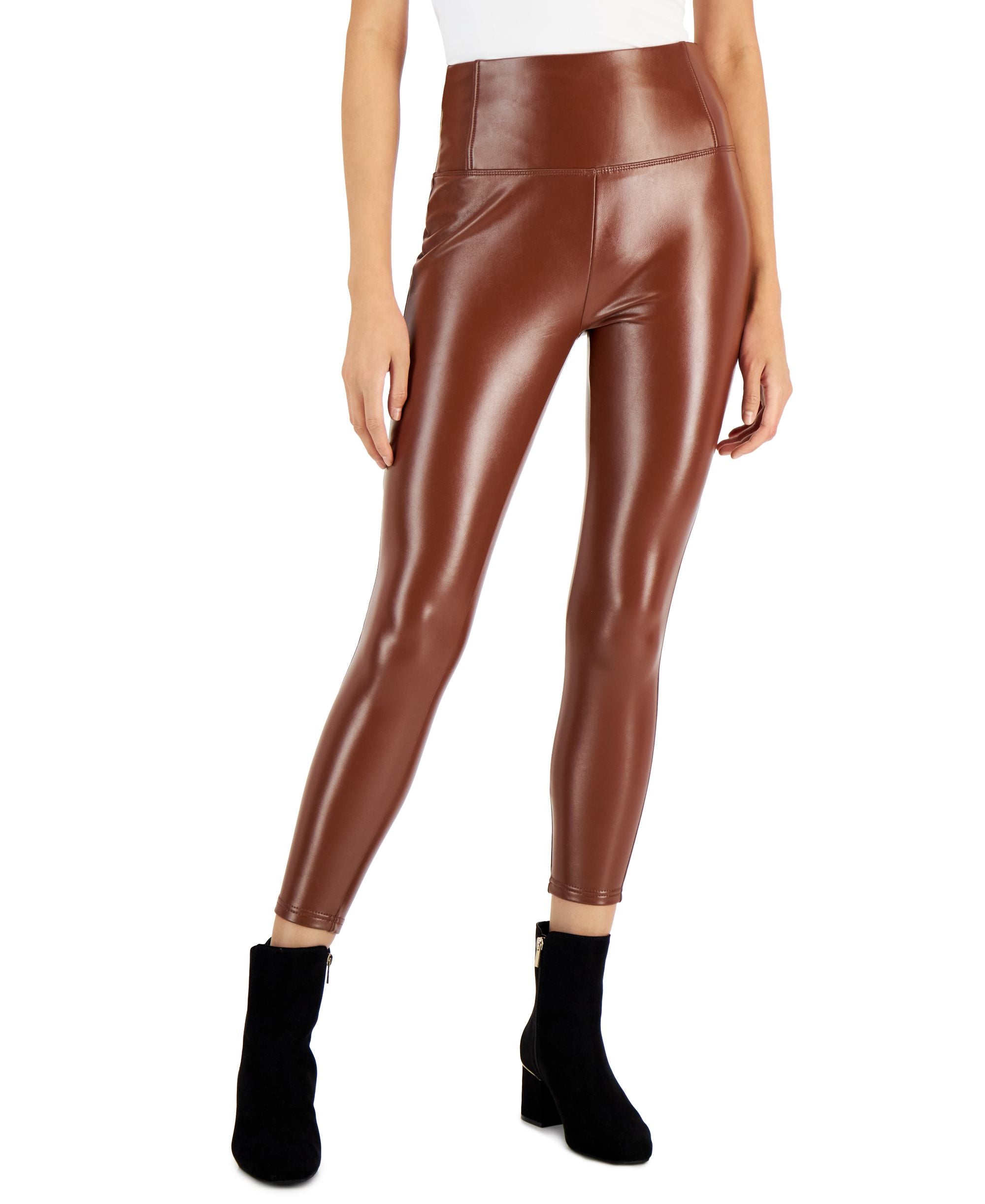 Petite Faux-Leather Leggings