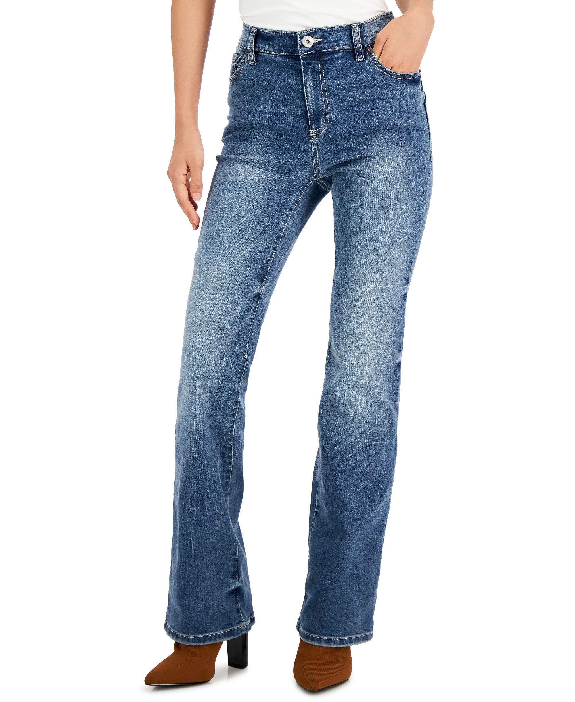 Petite Mid Rise Bootcut Jeans