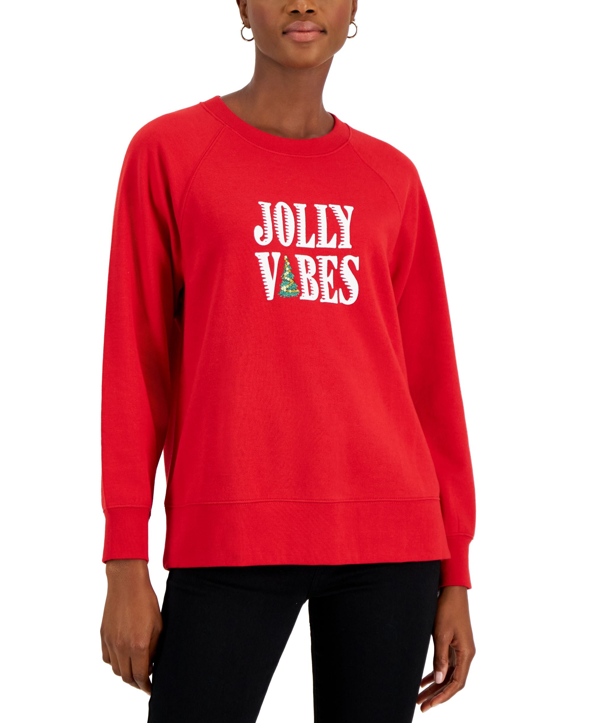 Style & Co Womens Holiday Sweatshirt