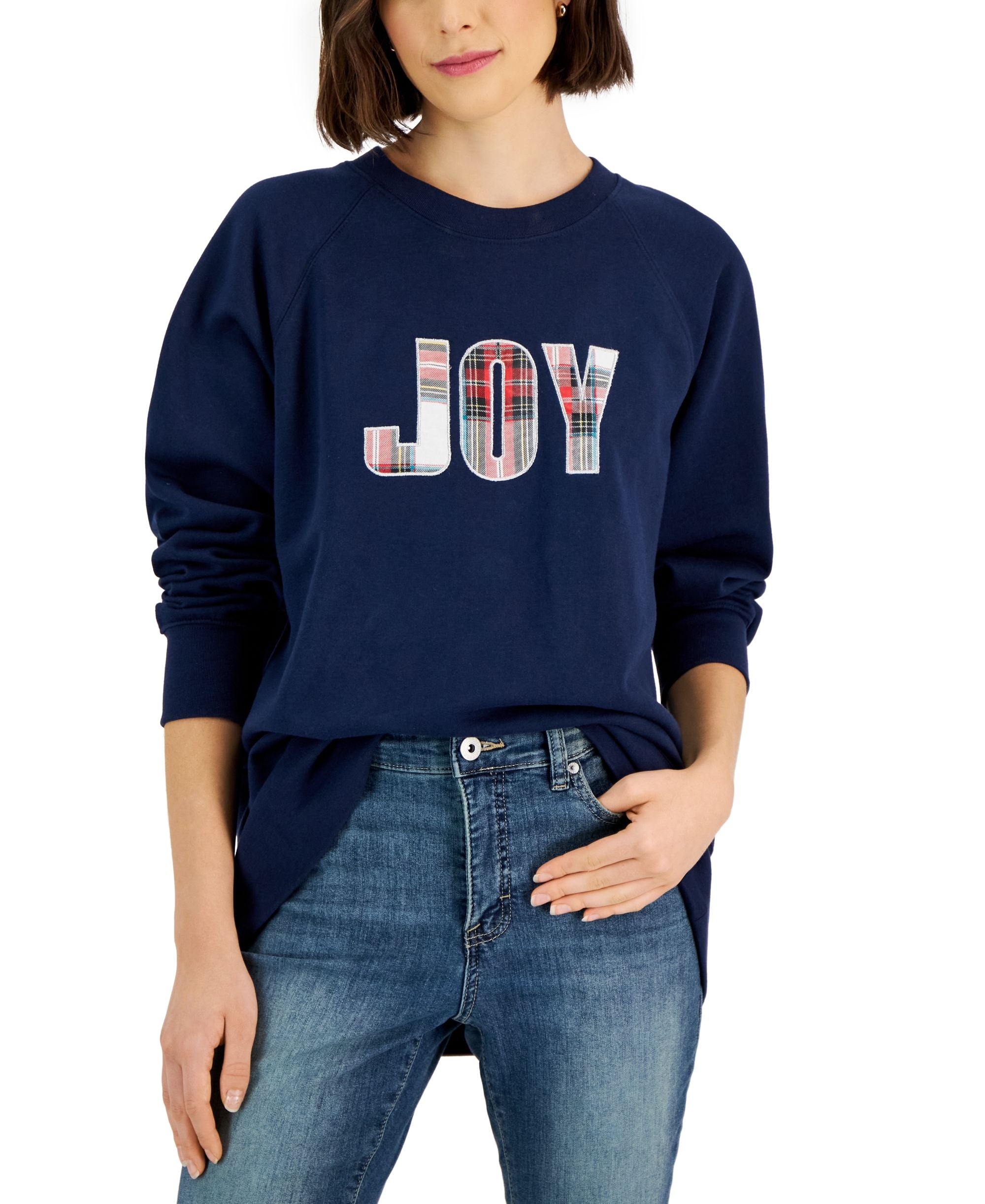 Women's Joy Plaid Holiday Sweatshirt