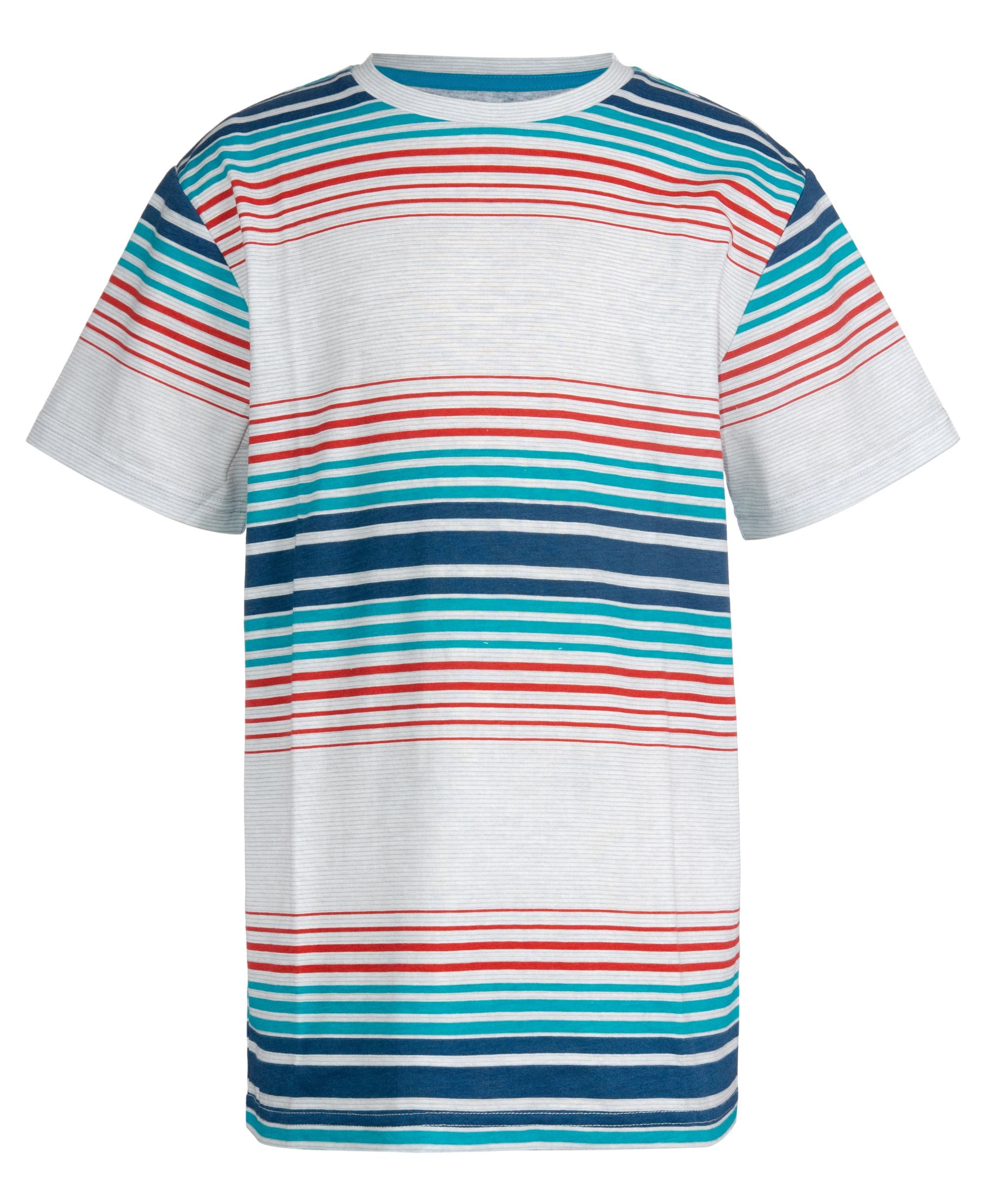 Big Boys Cristiano Multi Stripe Crew T-Shirt