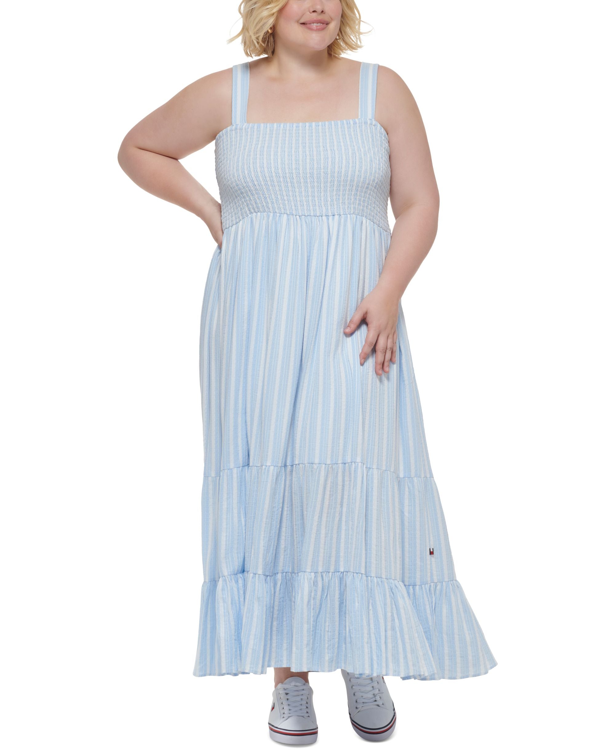 Tommy Hilfiger Plus Size Smocked Tank Dress