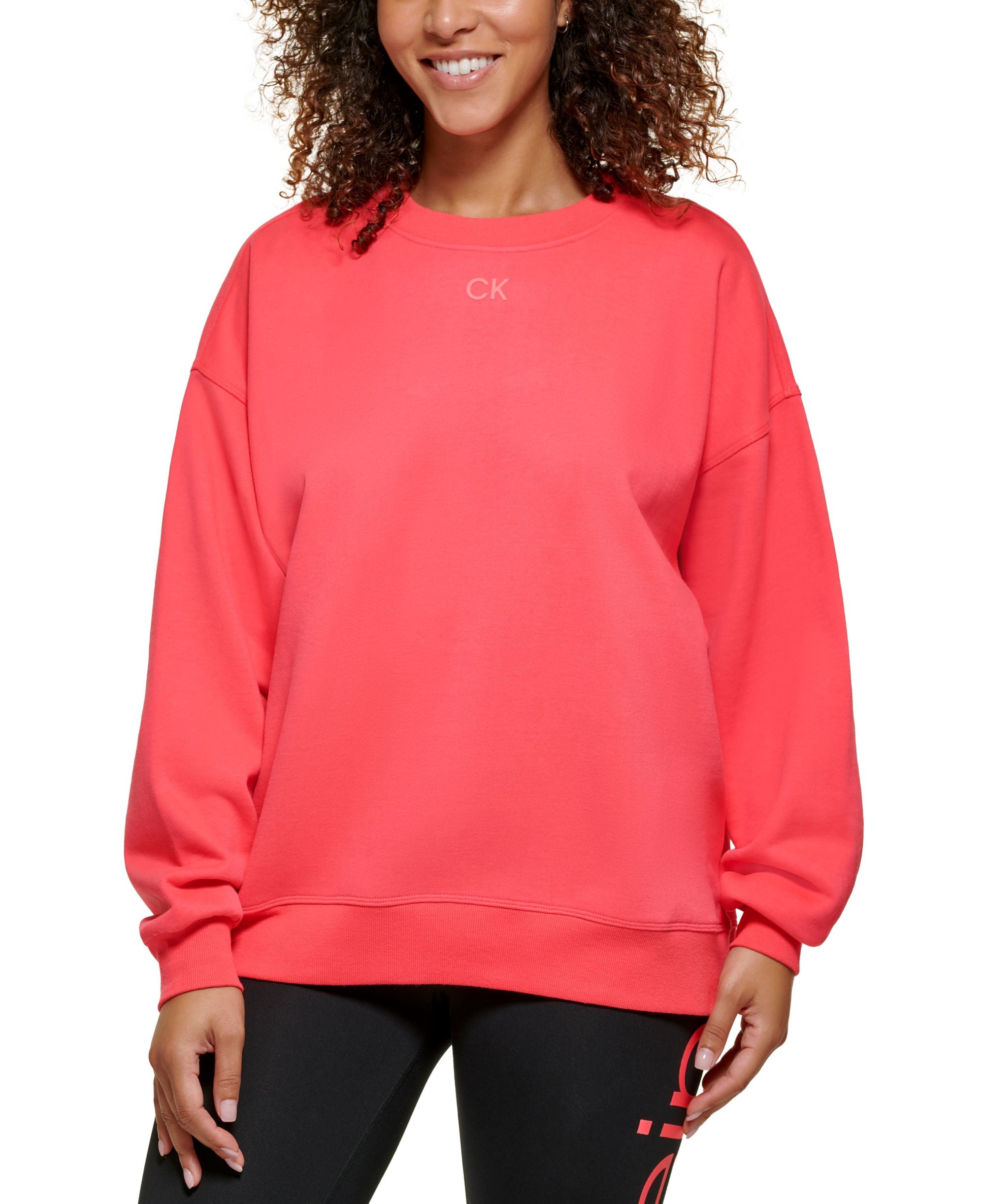 Calvin Klein Performance Womens Active Oversized Logo Sweatshirt