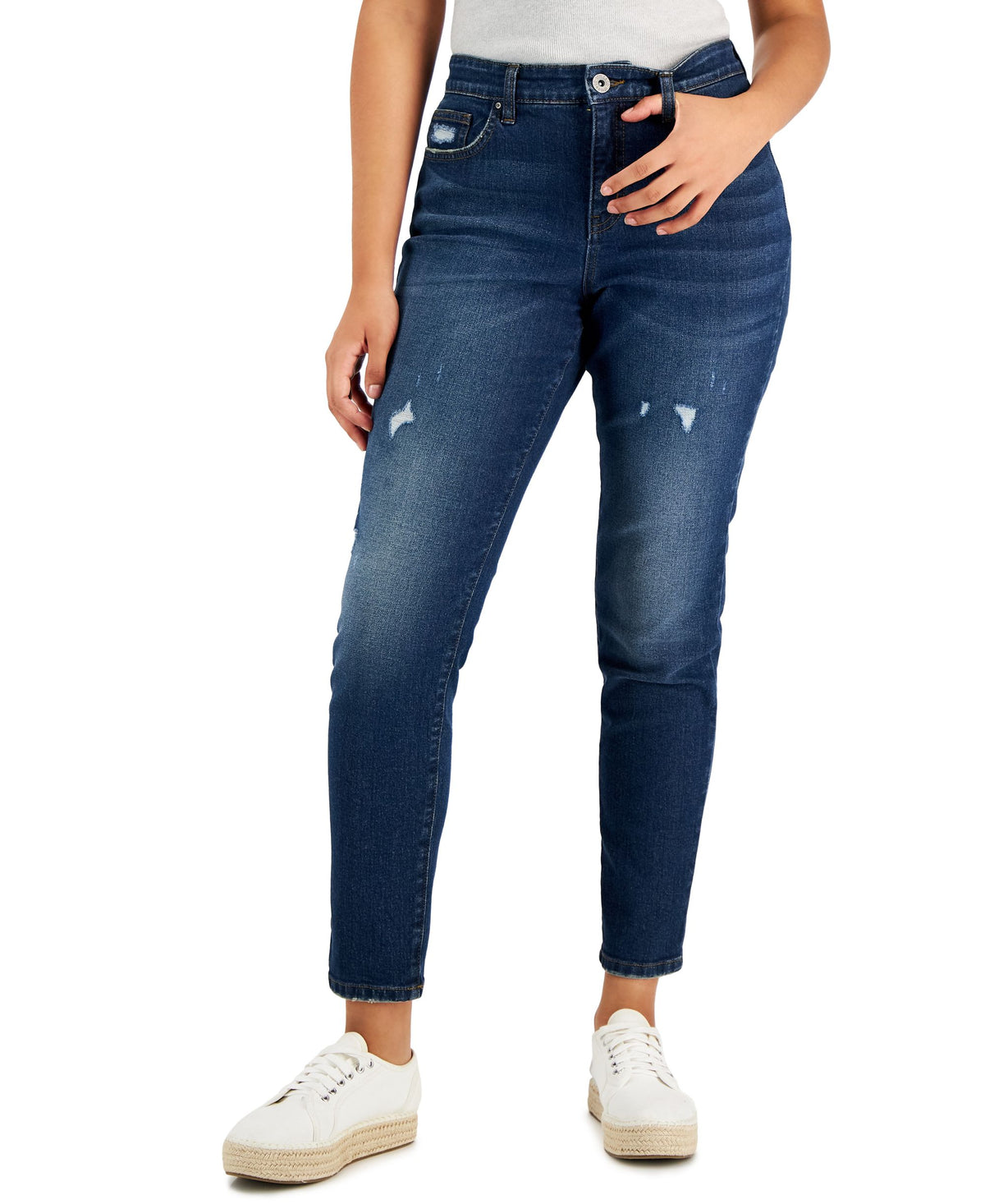 Women's Curvy-Fit Mid-Rise Skinny Jeans, Regular, Short and Long Lengths