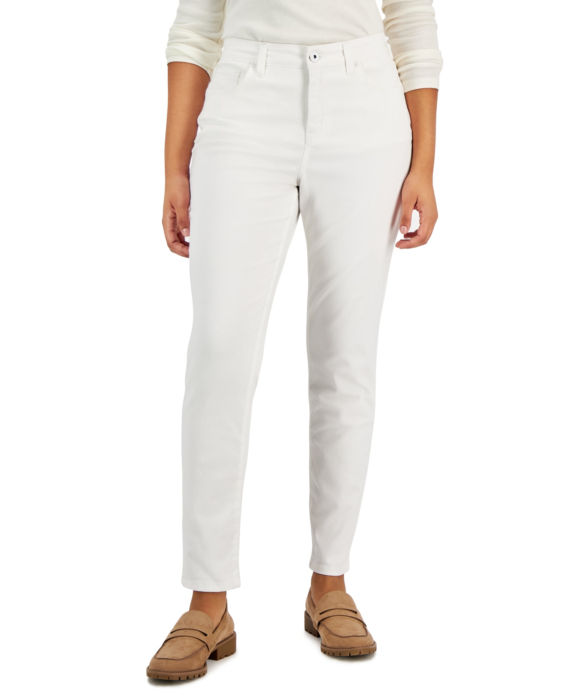 Women's Curvy-Fit Mid-Rise Skinny Jeans, Regular, Short and Long Lengths