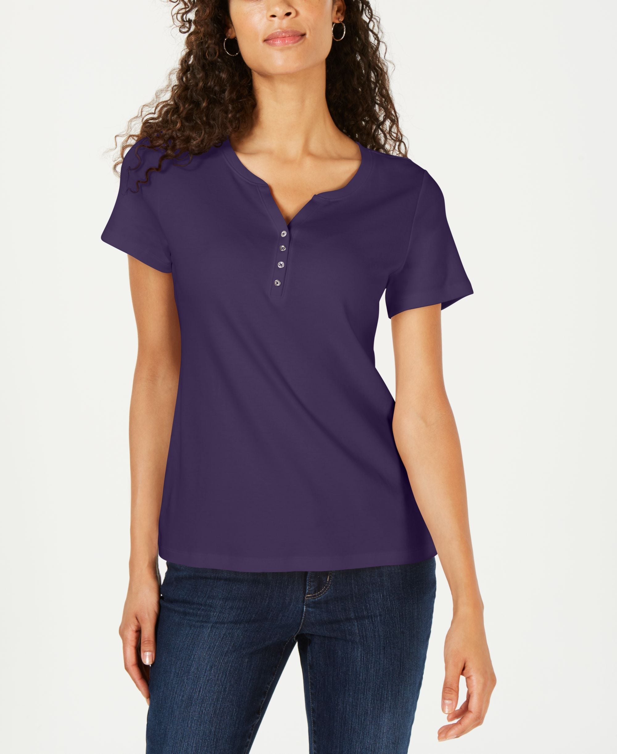 Short Sleeve Henley Top