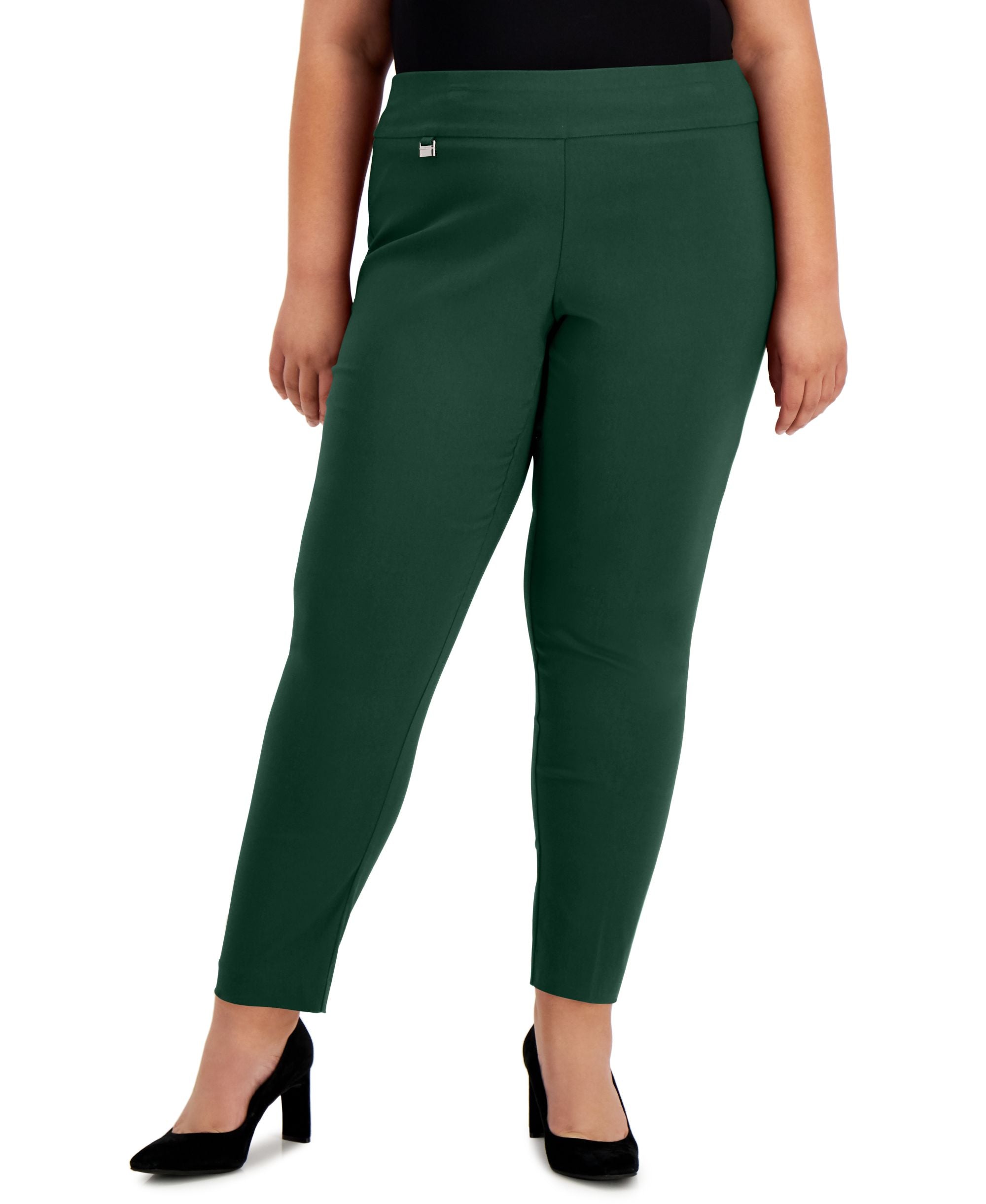 Plus Size Tummy-Control Pull-On Skinny Pants