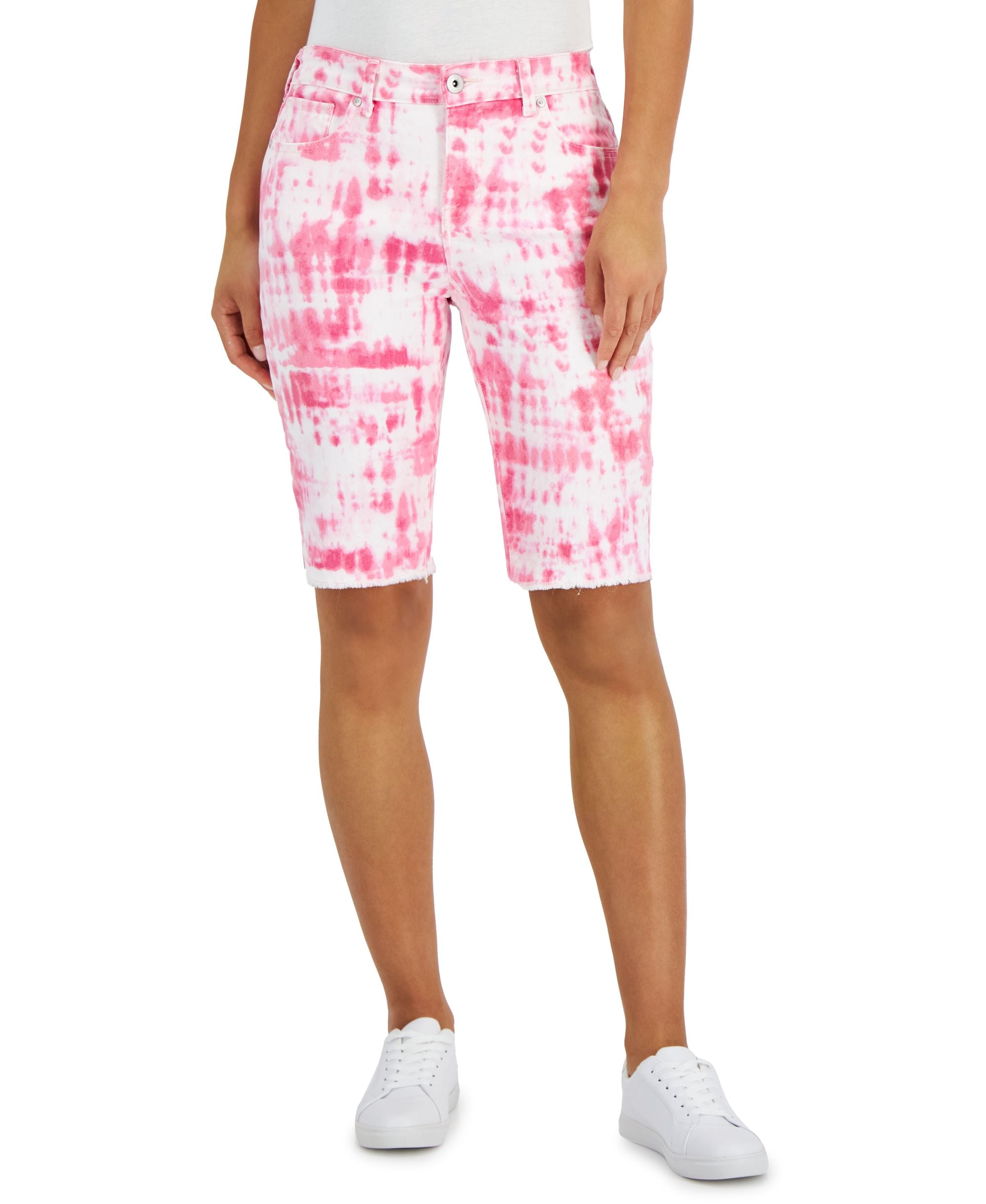 Style & Co Denim Raw Edge Bermuda Shorts