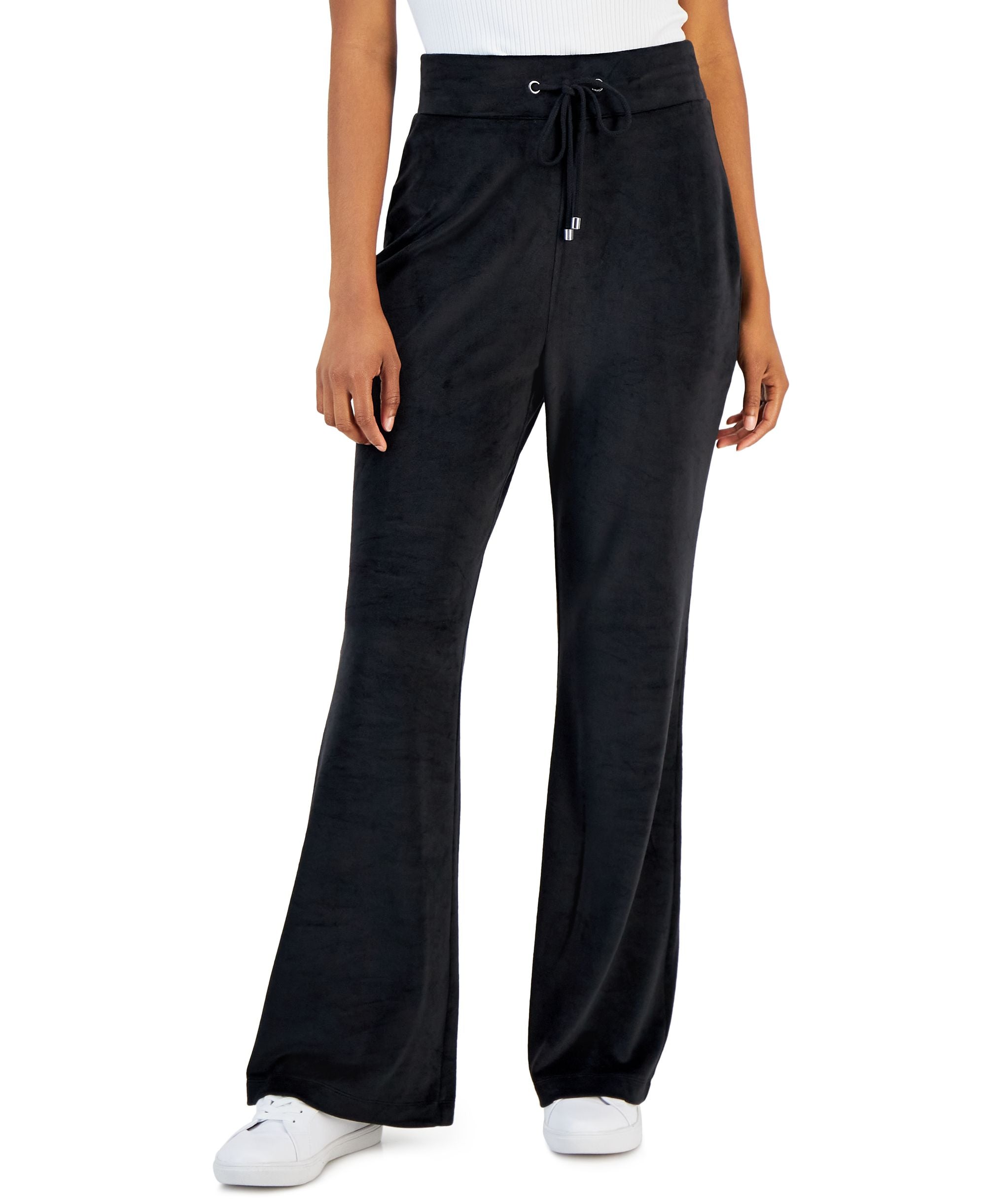INC International Concepts Womens Velour High Rise Flare Leg Pants