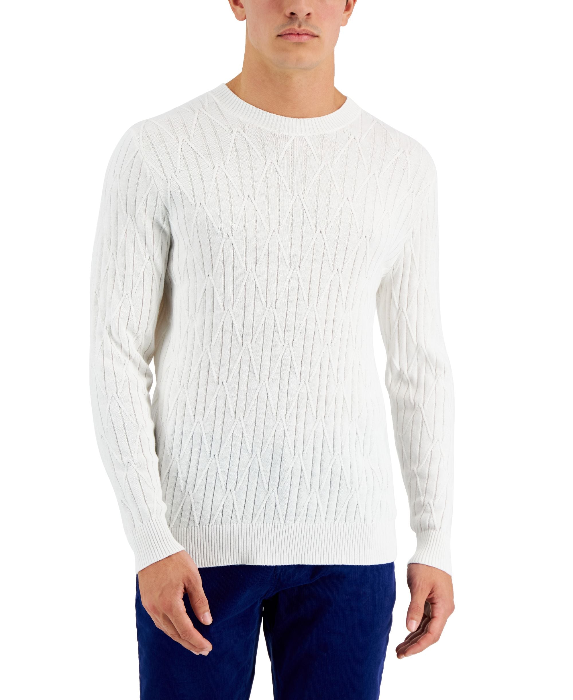 Alfani Mens Cable Sweater