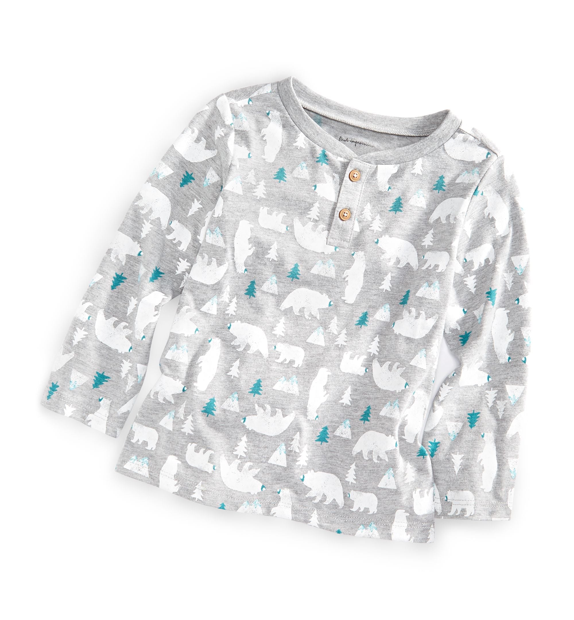 First Impressions Baby Boys Polar Bear Party Top