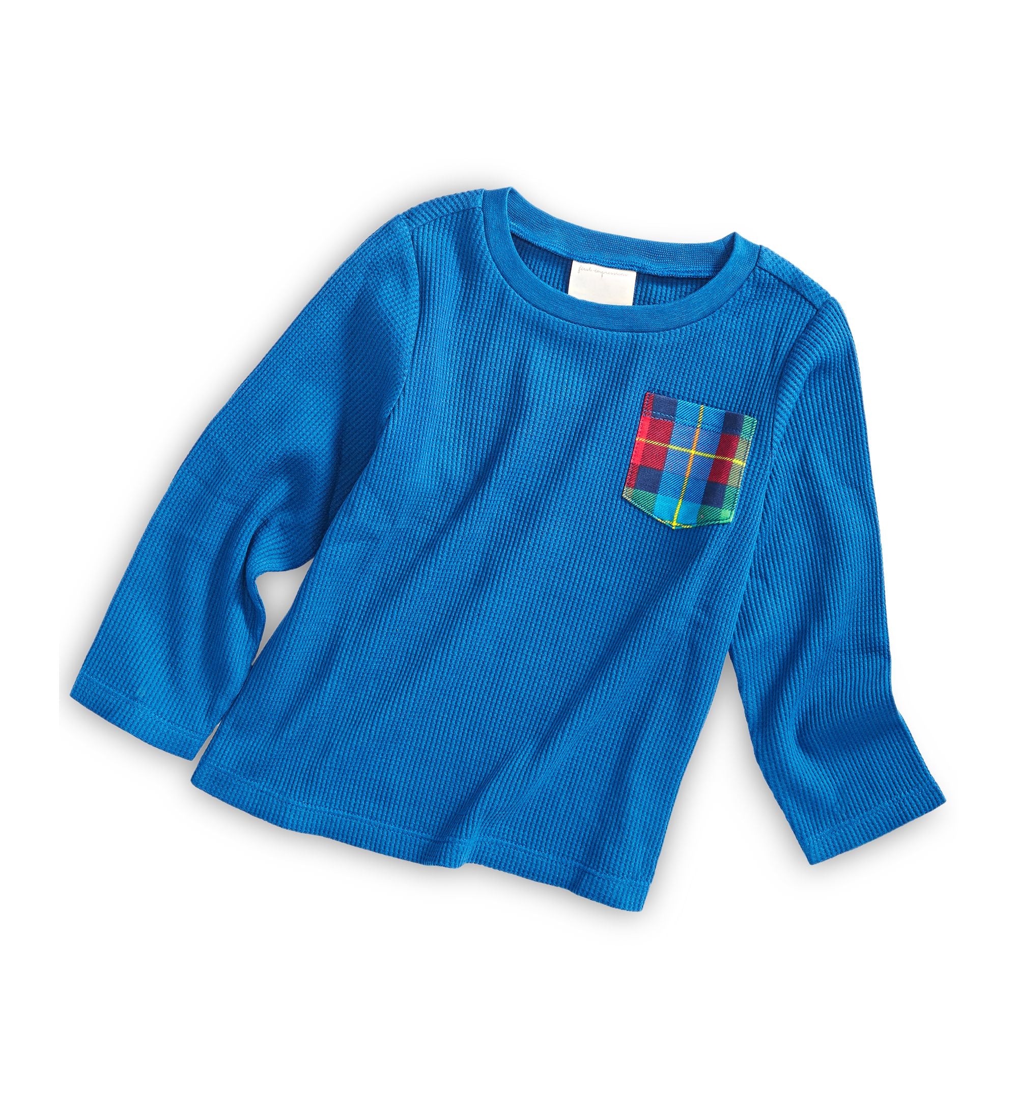 First Impressions Baby Boys Plaid Pocket Top