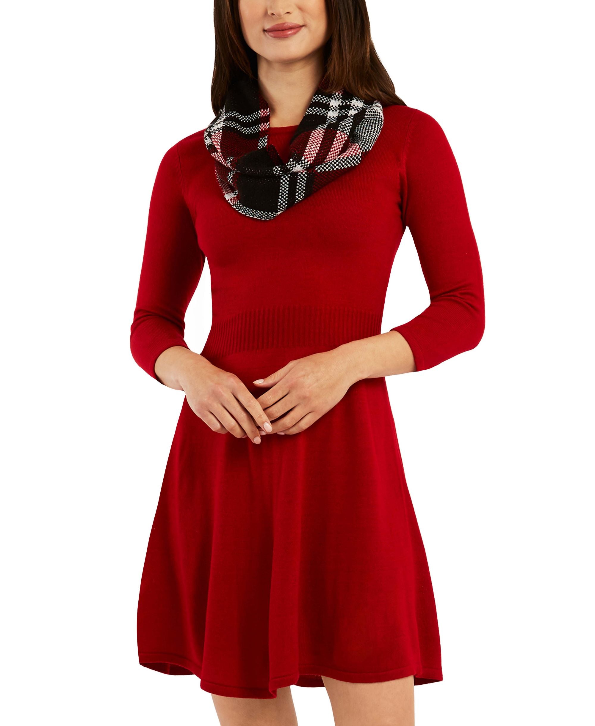 Bcx Juniors' Scarf Sweater Dress