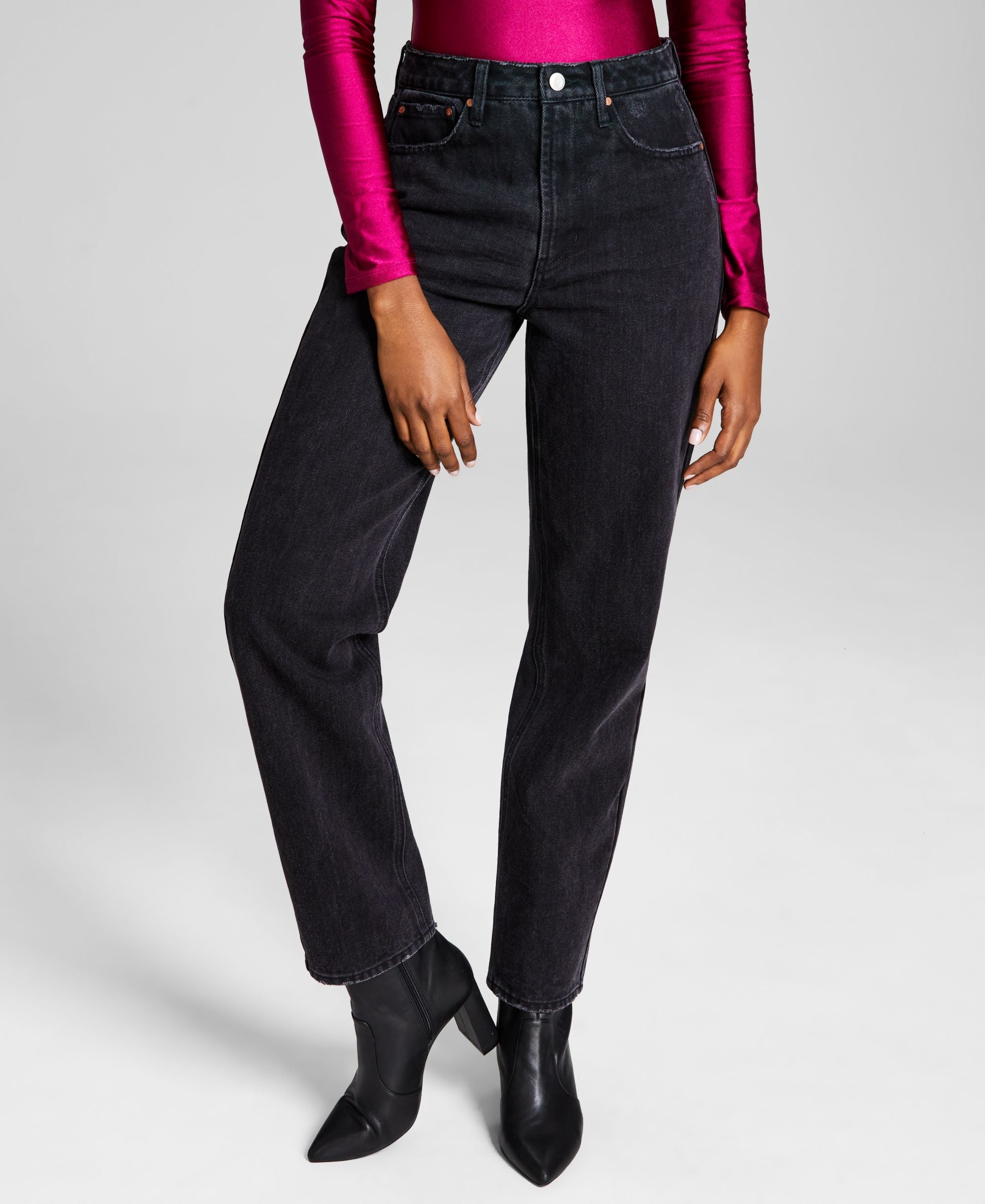 Now This Womens Ultra High Rise Straight Jeans