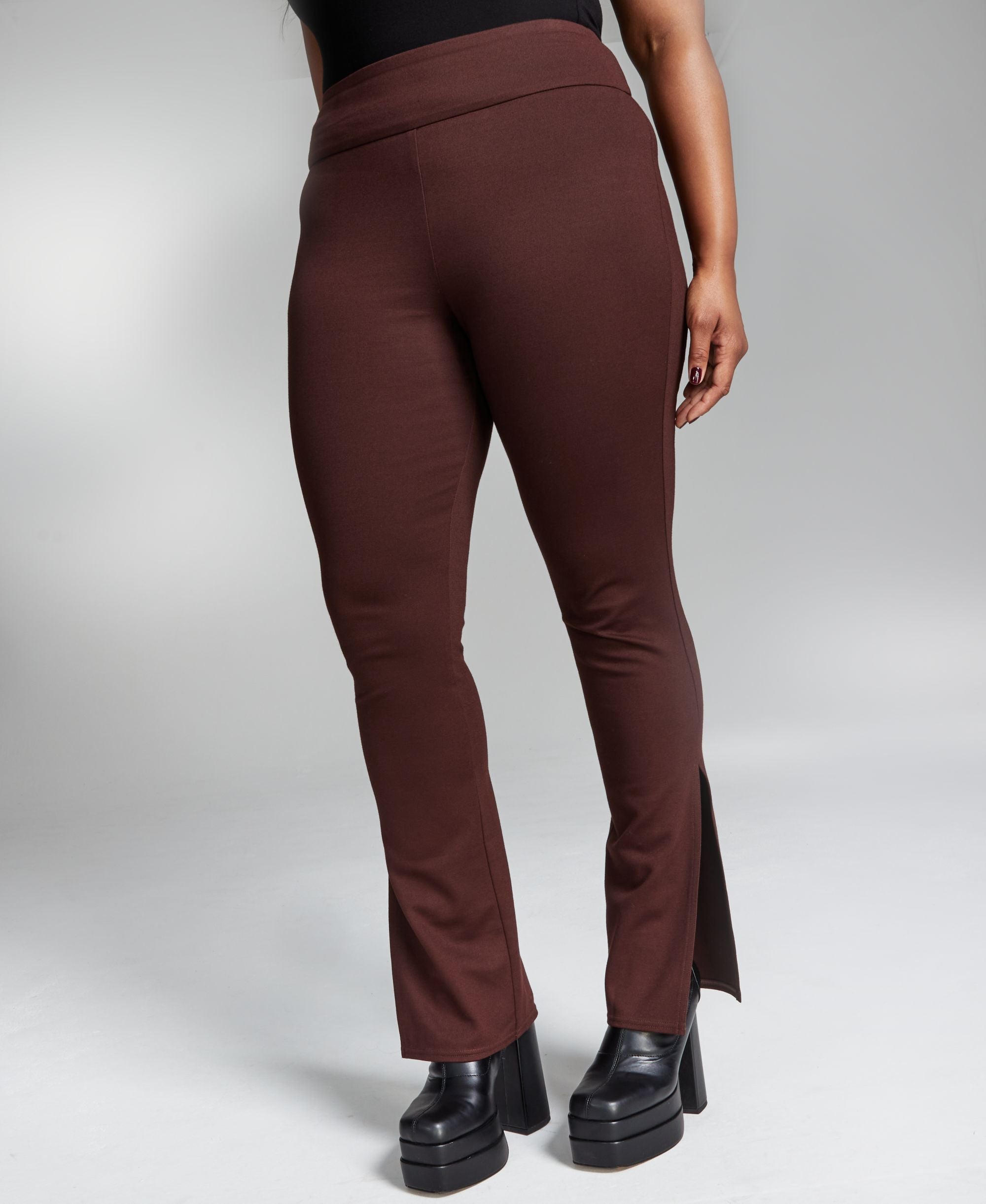 INC International Concepts Ade Samuel For Inc Womens Slit Cuff Ponte Knit Pants