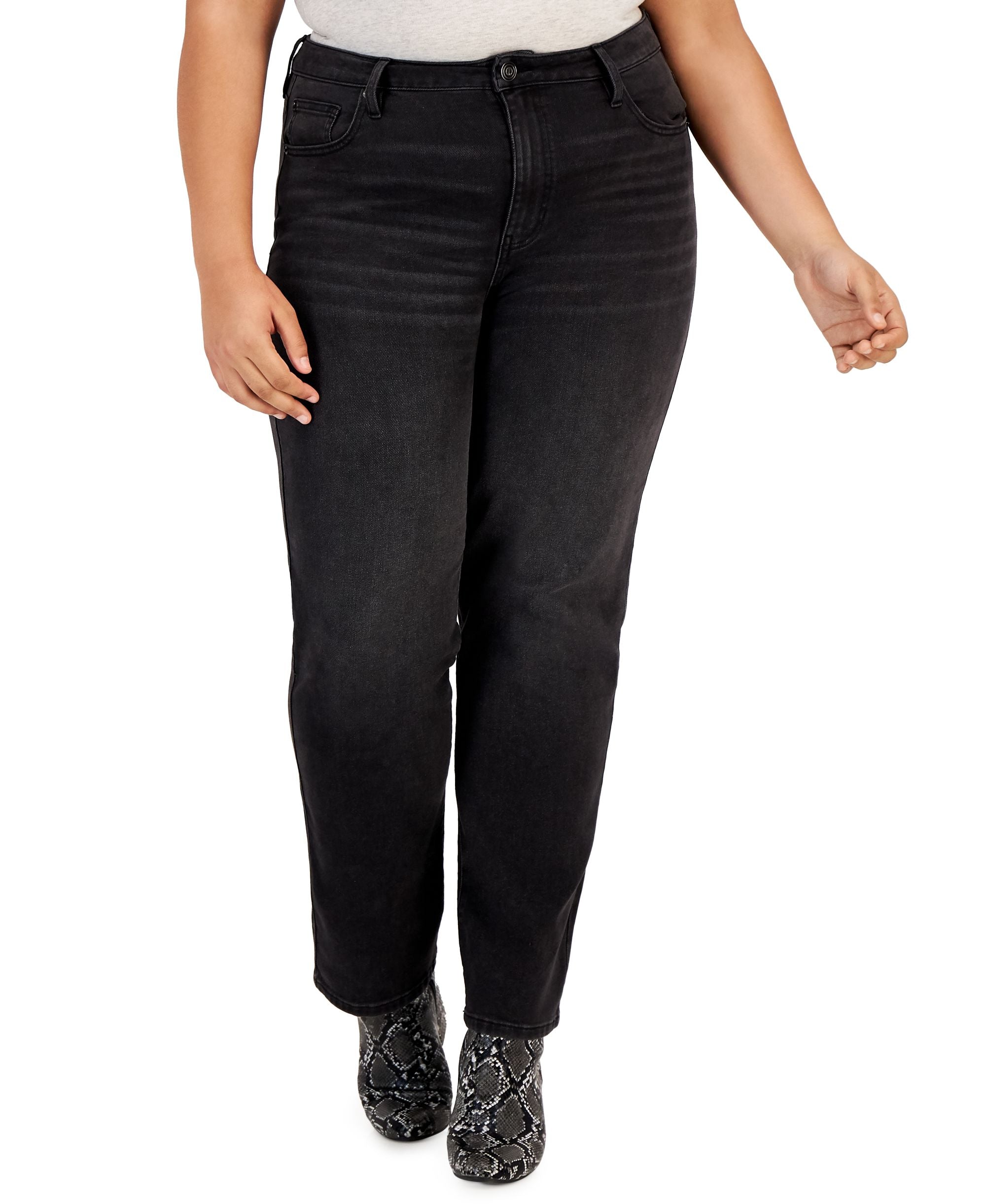 Celebrity Pink Trendy Plus Size Basic Straight Leg Jeans