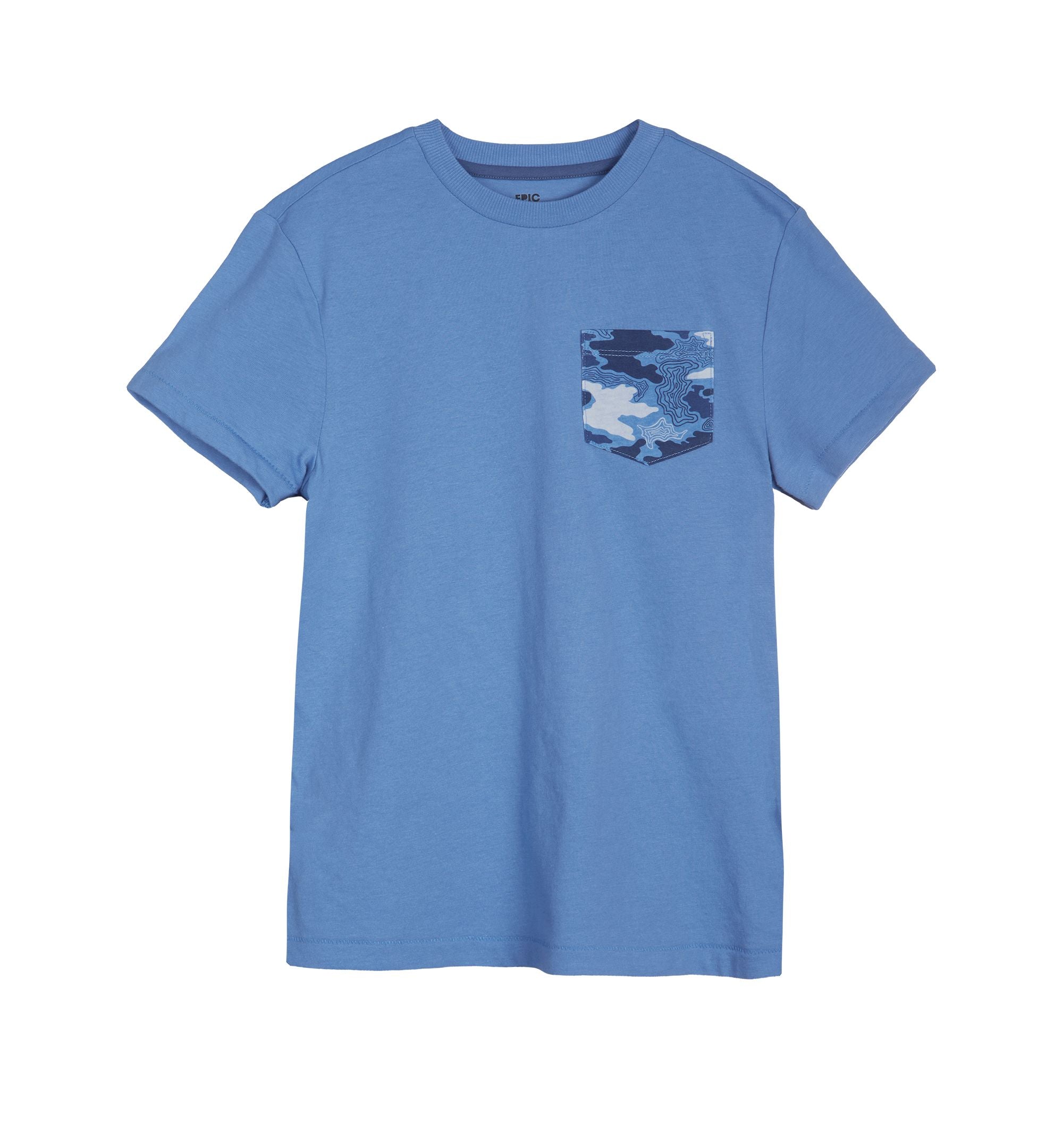 Big Boys Short Sleeves Camo Pocket T-Shirt