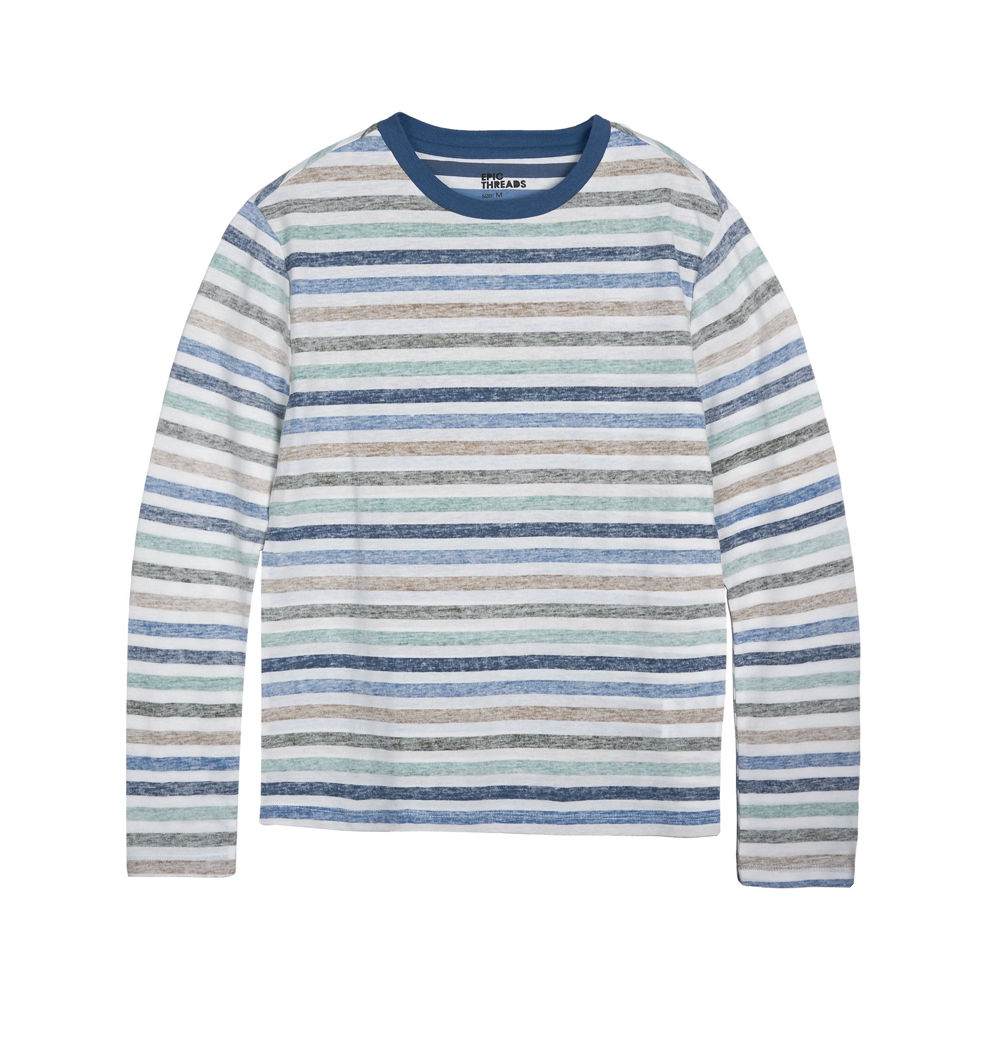 Big Boys Long Sleeves Stripe T-Shirt