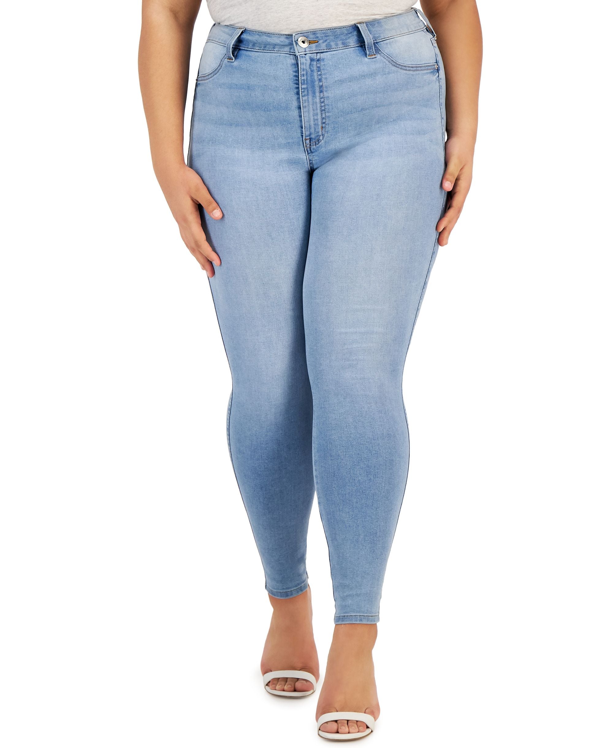 Trendy Plus Size High Rise Skinny Ankle Jeans