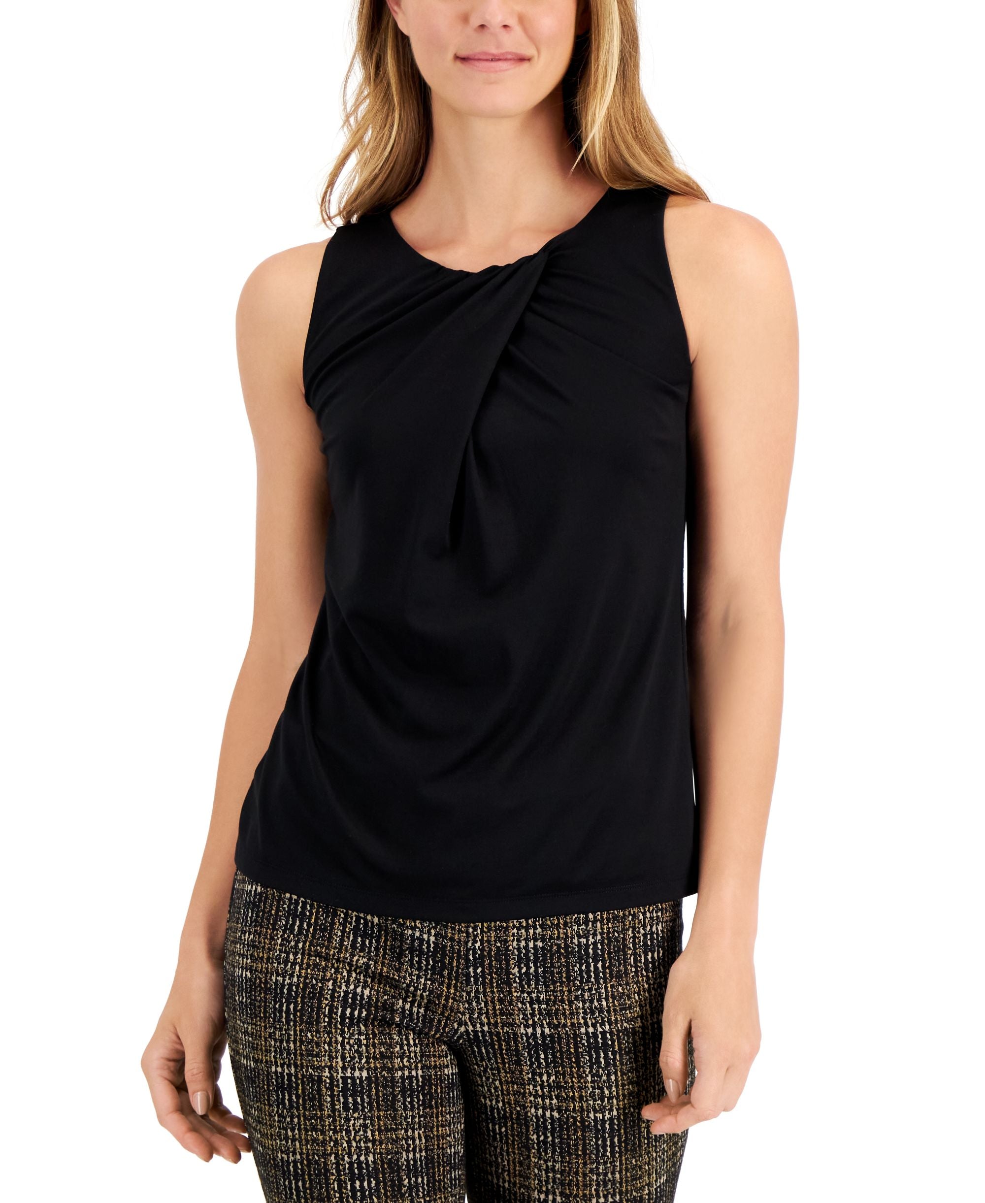Women's Twist-Neck Sleeveless Top