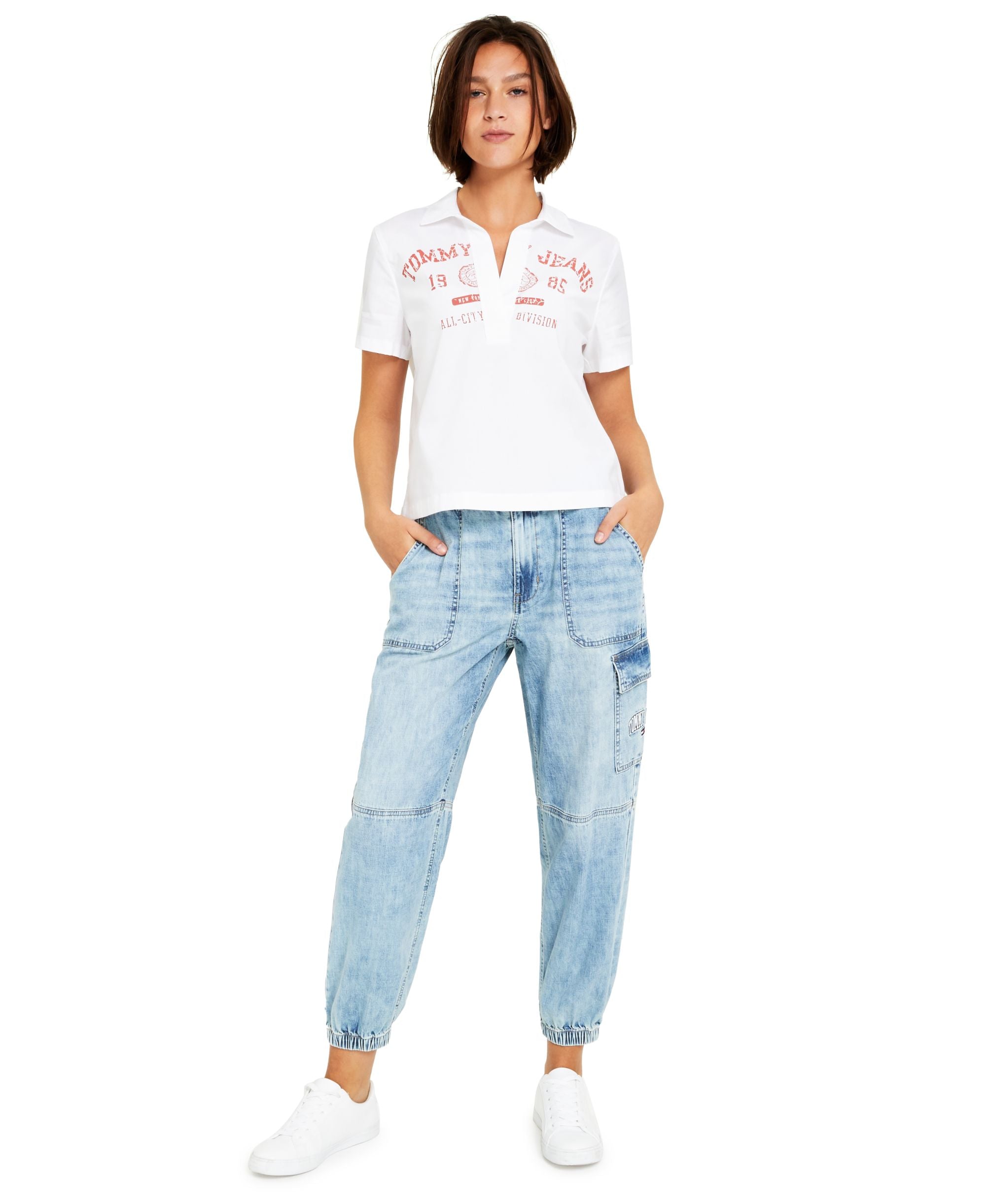 Tommy Jeans Womens Cotton Logo Top