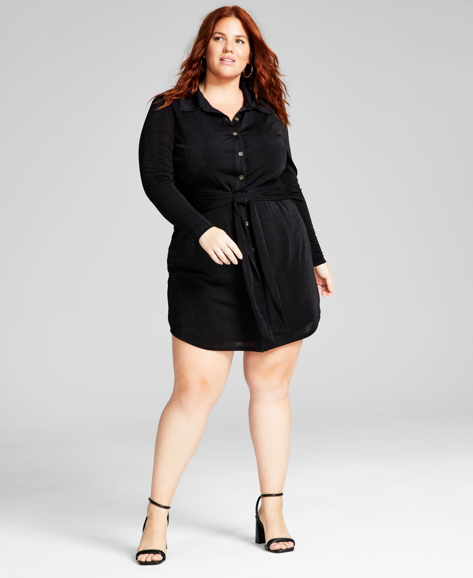 Plus Size Tie-Front Dress
