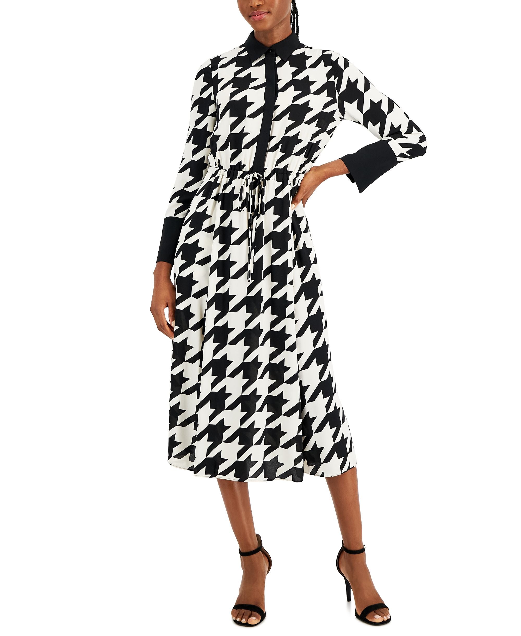 Petite Houndstooth Dress
