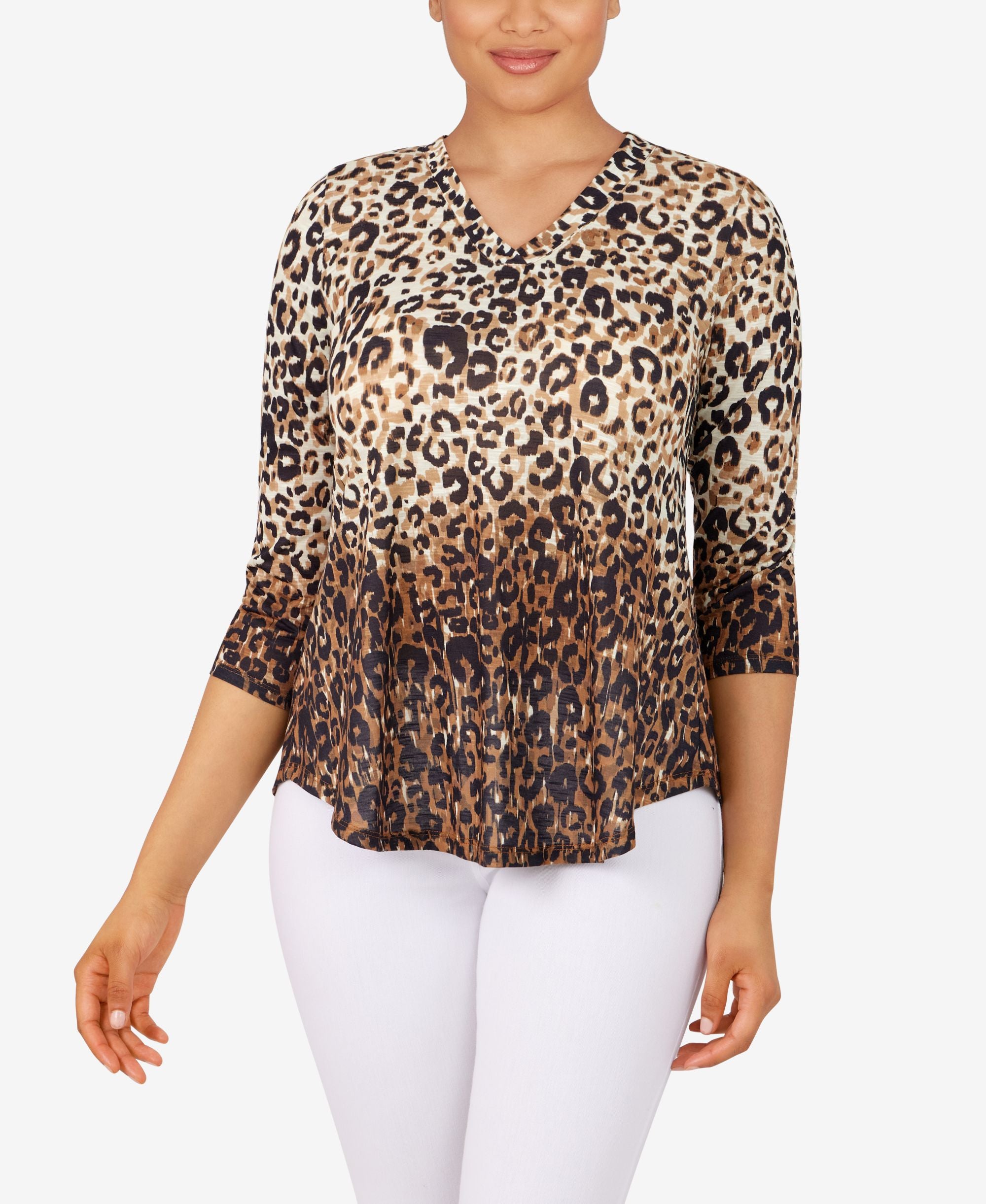 Ruby Rd. Petite Size Animal Sublimation Top