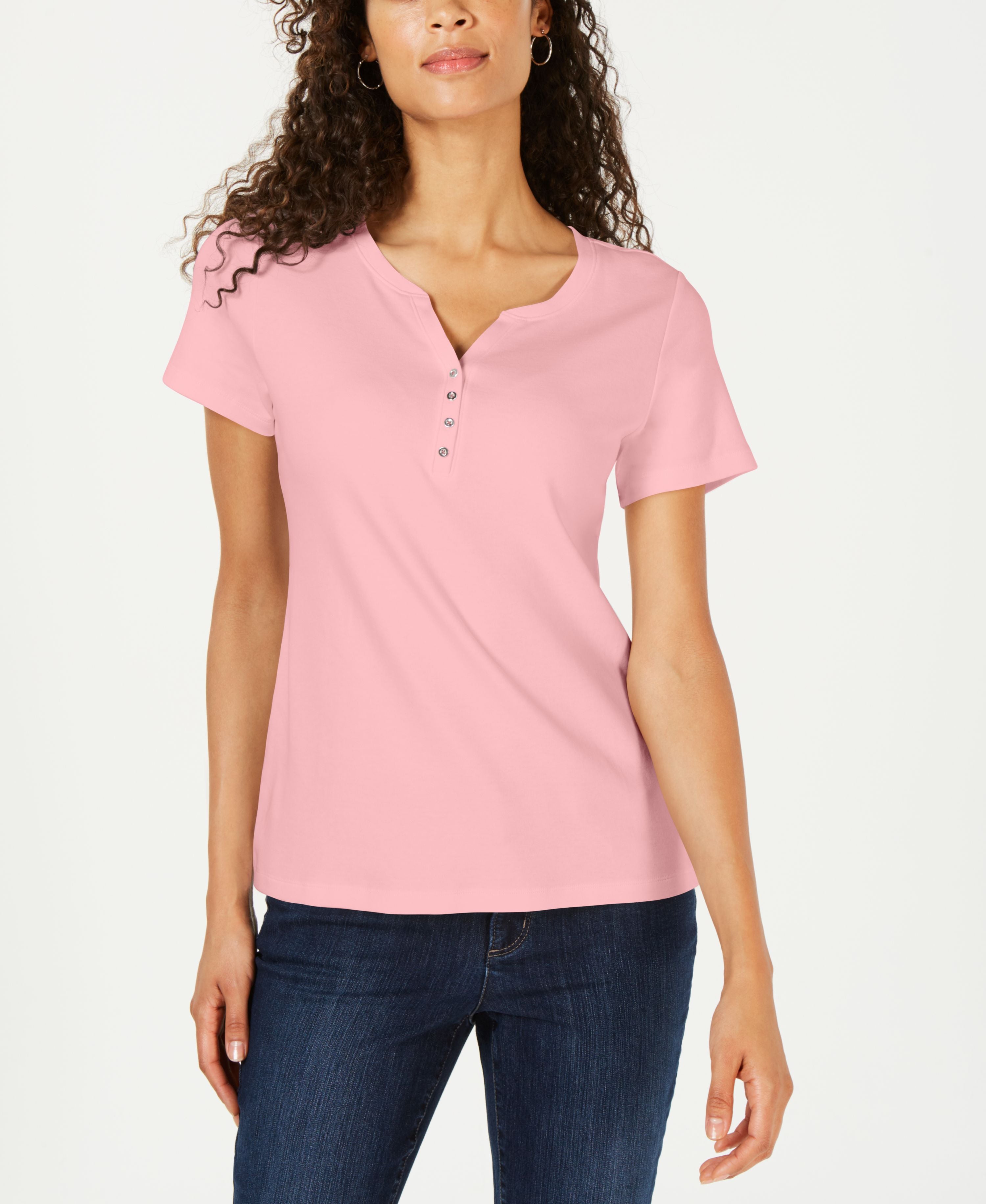 Short Sleeve Henley Top