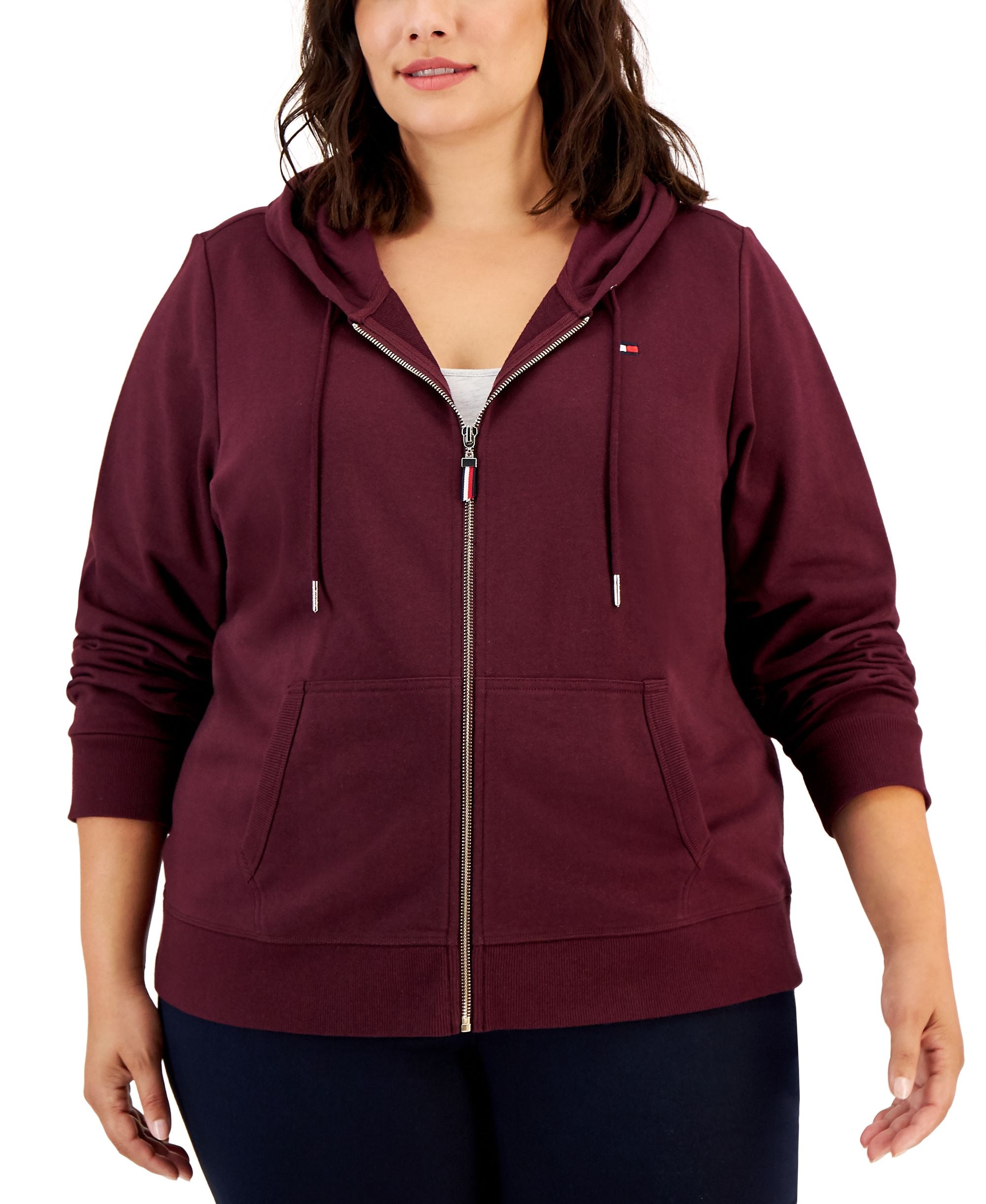 Tommy Hilfiger Plus Size Zip Front Hoodie