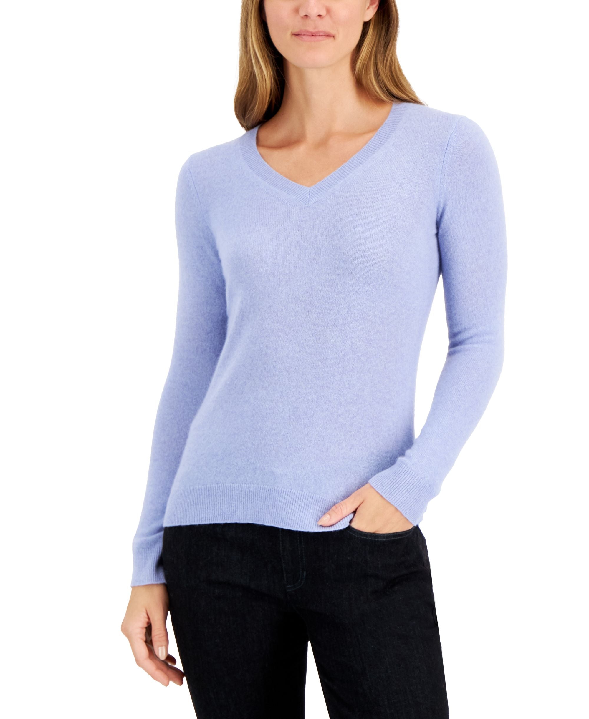 Women's 100% Cashmere V-Neck Sweater