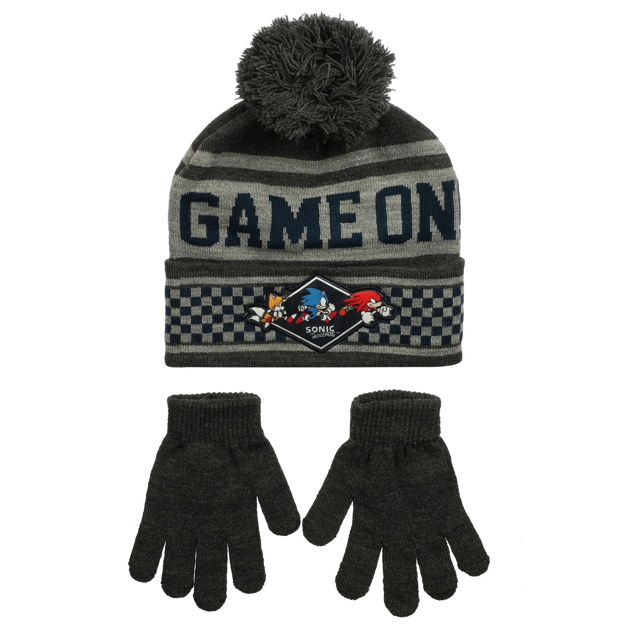 Big Boys Sonic Hat Gloves Set 2 Piece