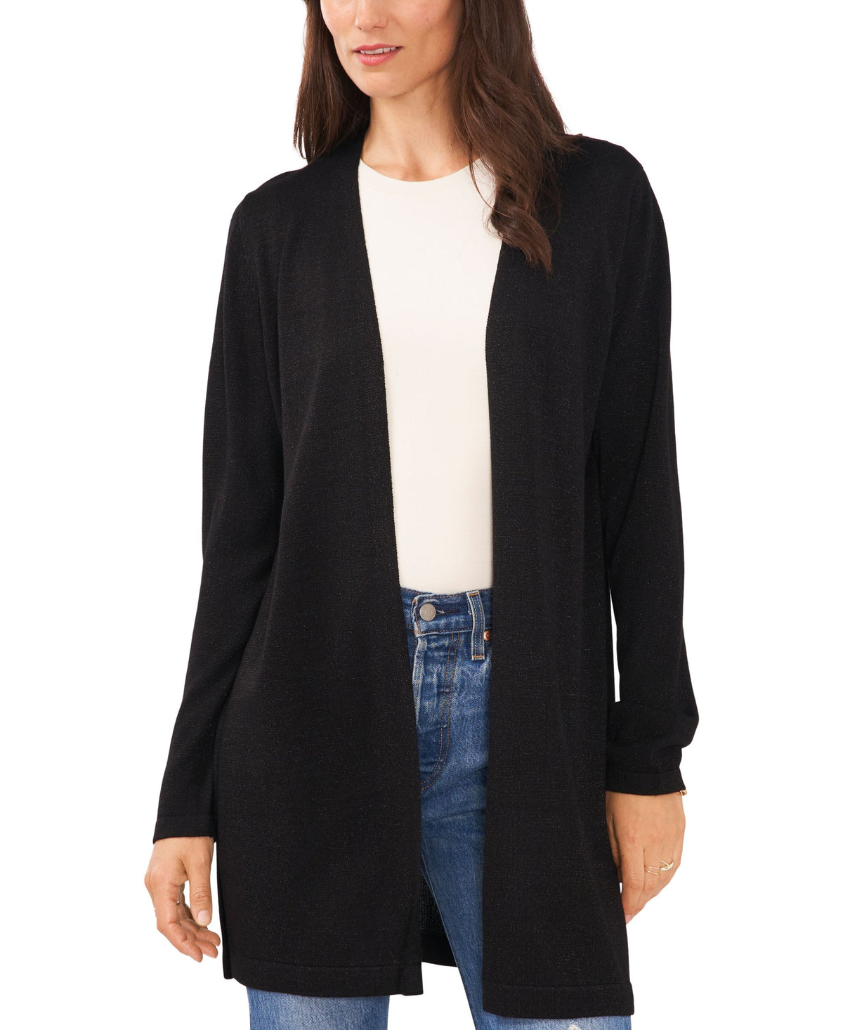 Sam Jess Womens Shine Open Front Cardigan
