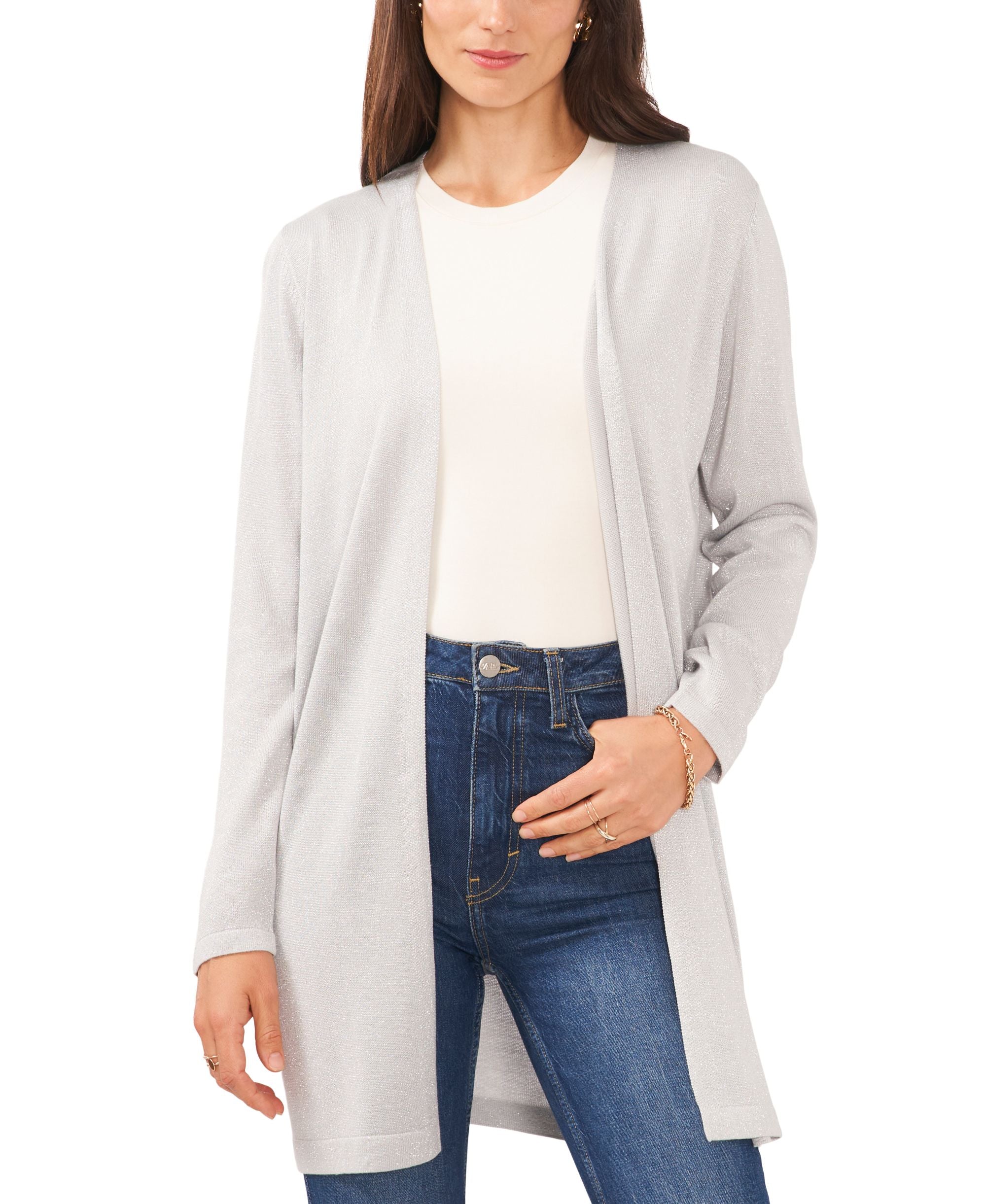 Sam Jess Womens Shine Open Front Cardigan