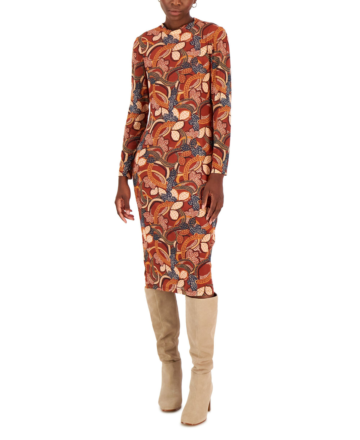 Printed Midi Dress